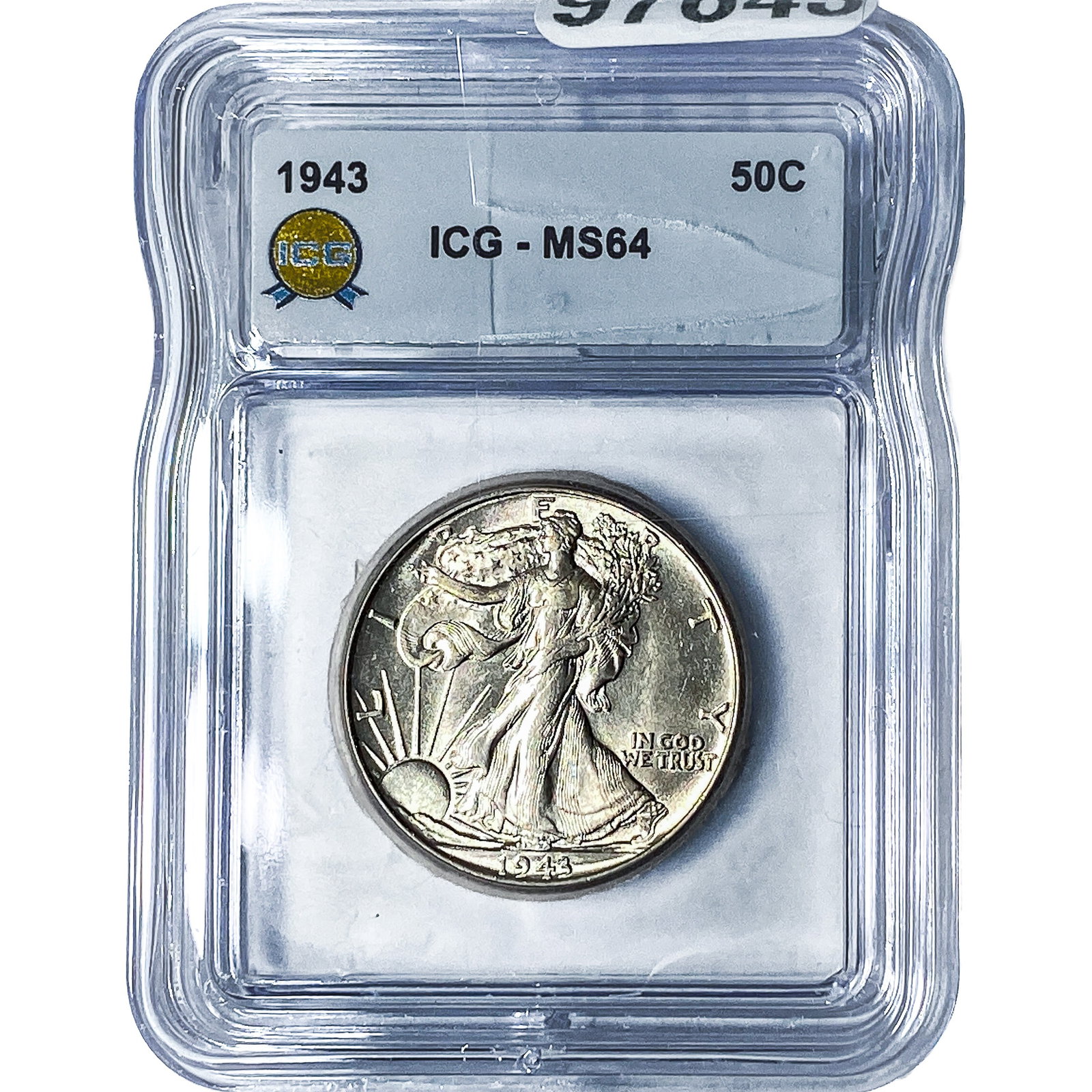 1943 Walking Liberty Half Dollar ICG MS64: 1943 Walking Liberty Half Dollar ICG MS64