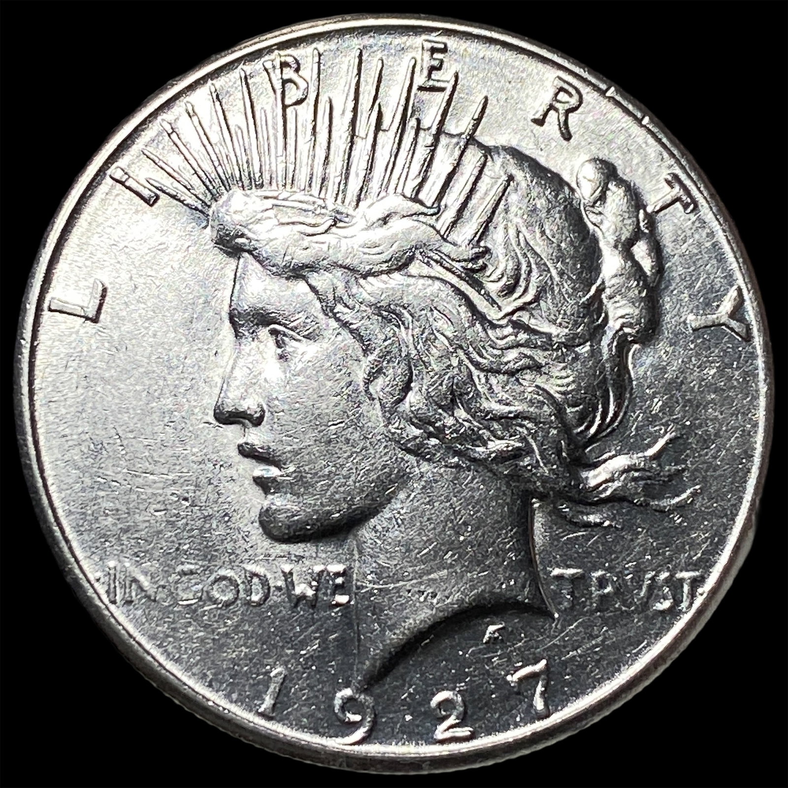 1927-S Silver Peace Dollar CLOSELY UNCIRCULATED: 1927-S Silver Peace Dollar CLOSELY UNCIRCULATED