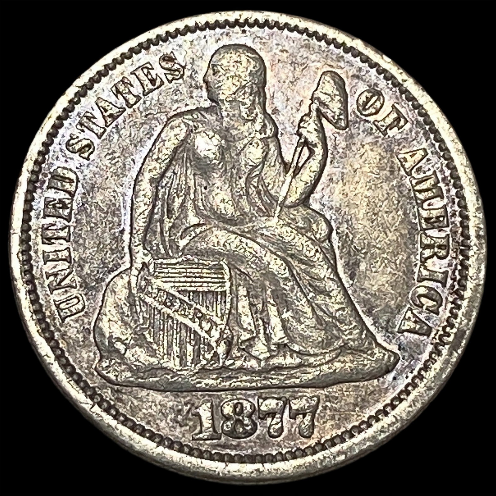 1877 Seated Liberty Dime LIGHTLY CIRCULATED: 1877 Seated Liberty Dime LIGHTLY CIRCULATED