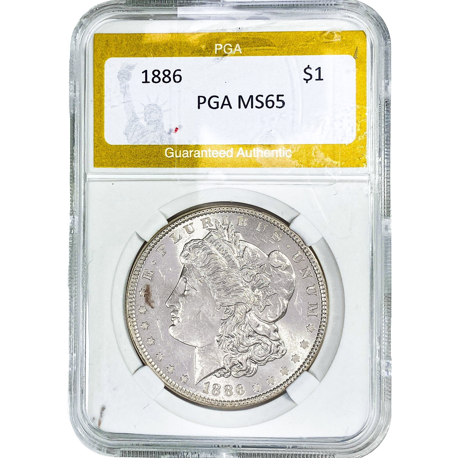 1886 Morgan Silver Dollar PGA MS65: 1886 Morgan Silver Dollar PGA MS65