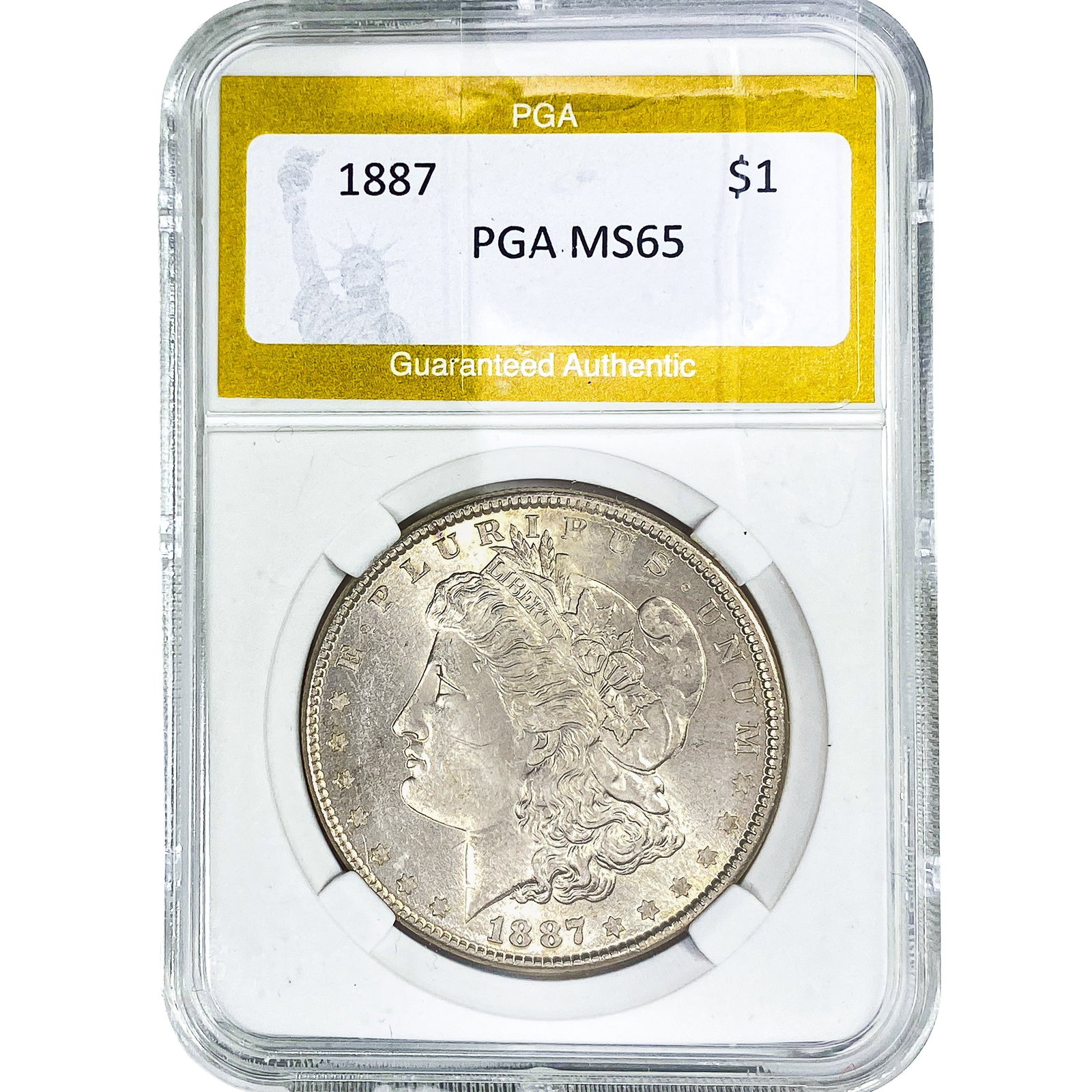 1887 Morgan Silver Dollar PGA MS65: 1887 Morgan Silver Dollar PGA MS65