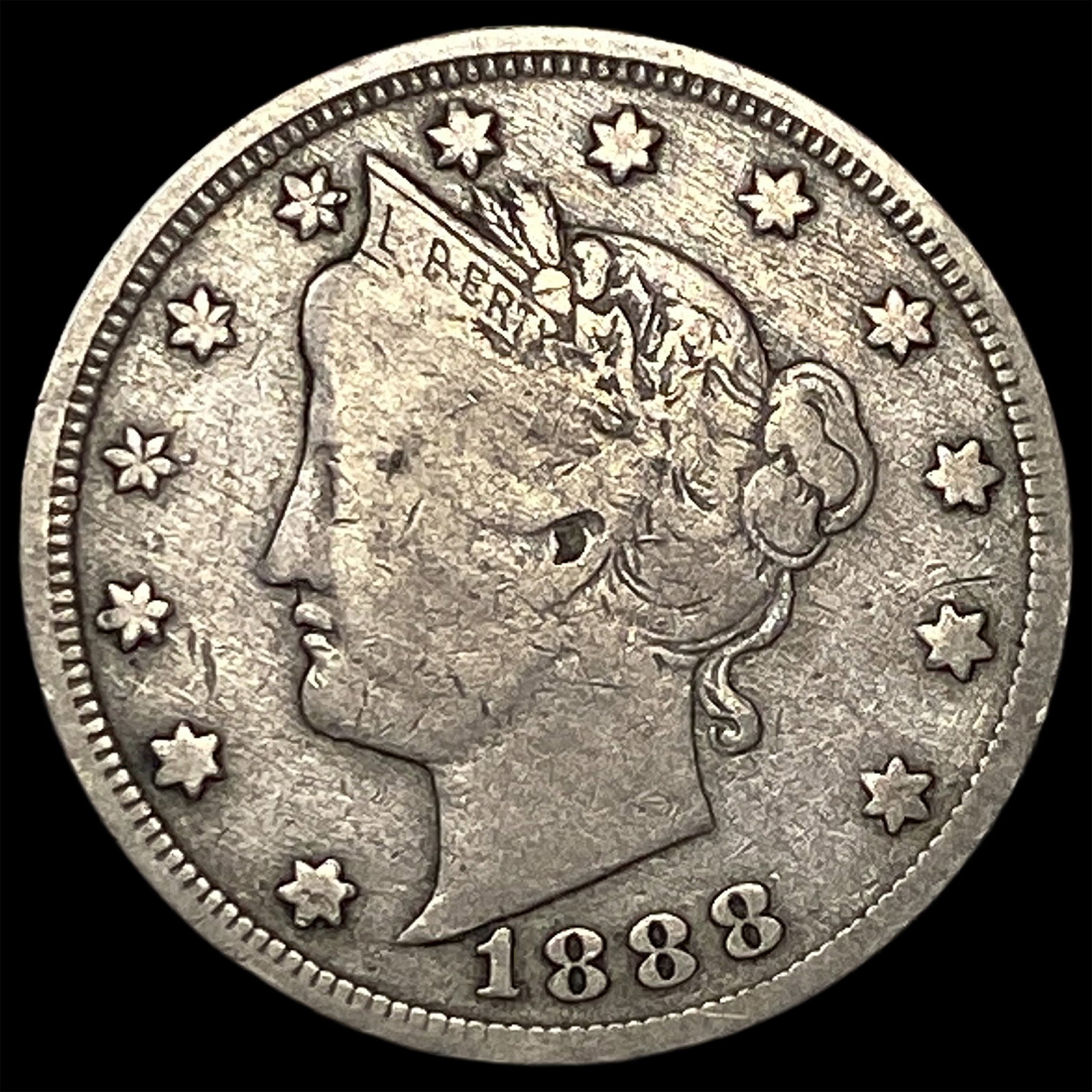 1888 Liberty Head Nickel LIGHTLY CIRCULATED: 1888 Liberty Head Nickel LIGHTLY CIRCULATED