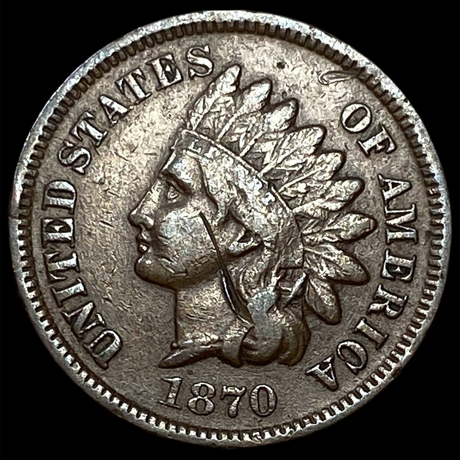 1870 Indian Head Cent NEARLY UNCIRCULATED (1 of 2)