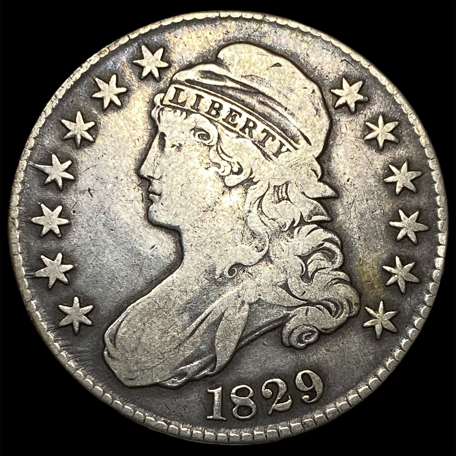 1829 Capped Bust Half Dollar LIGHTLY CIRCULATED (1 of 2)