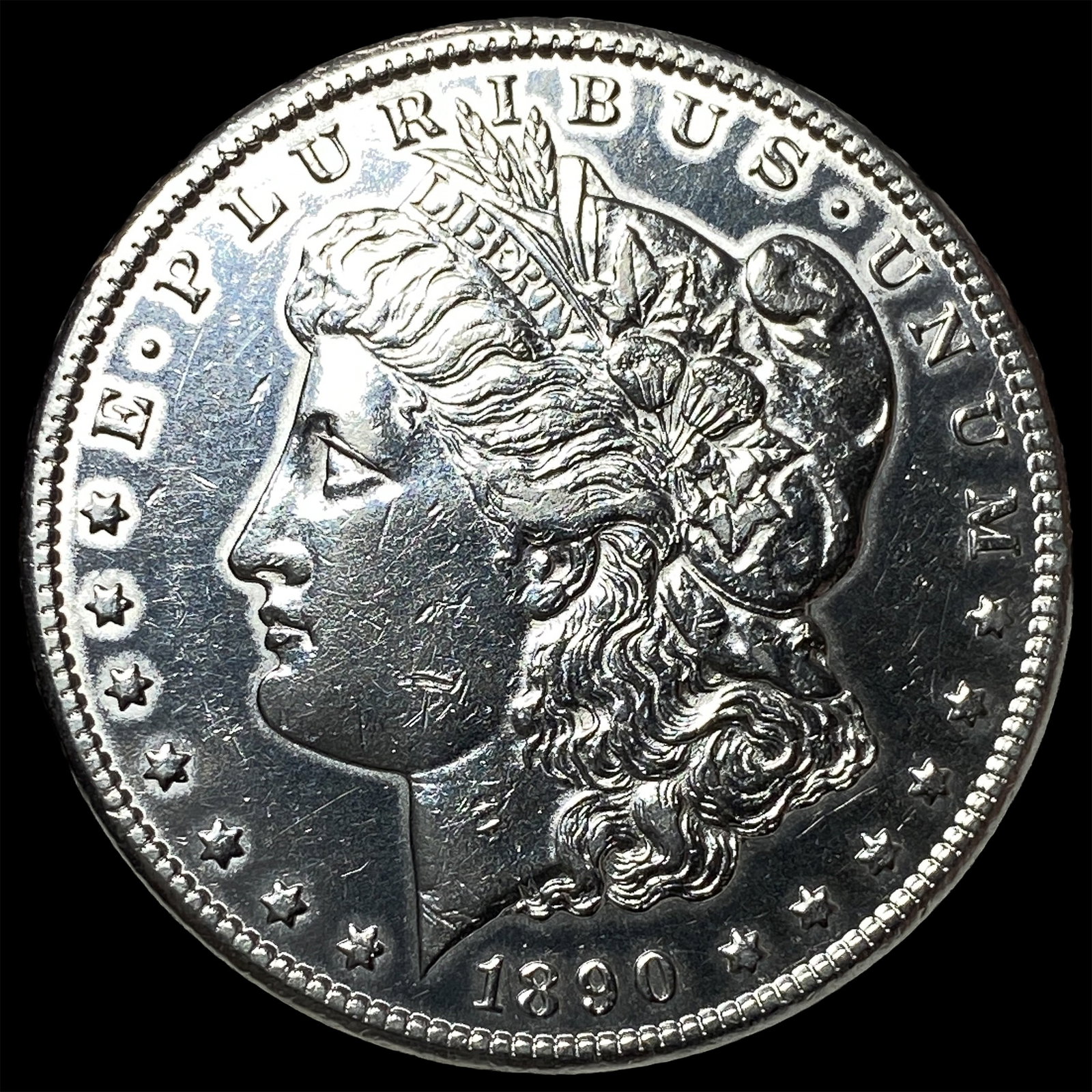 1890 Morgan Silver Dollar CHOICE AU: 1890 Morgan Silver Dollar CHOICE AU