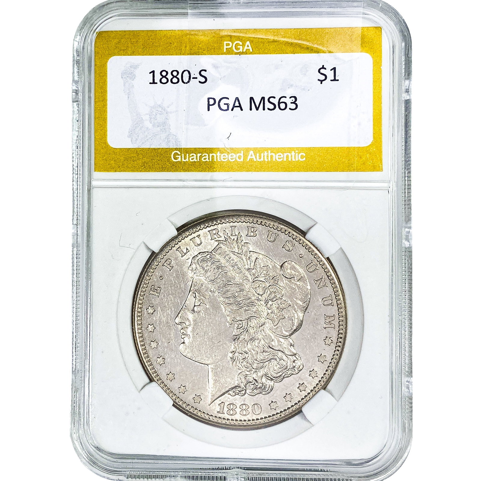 1880-S Morgan Silver Dollar PGA MS63 (1 of 2)