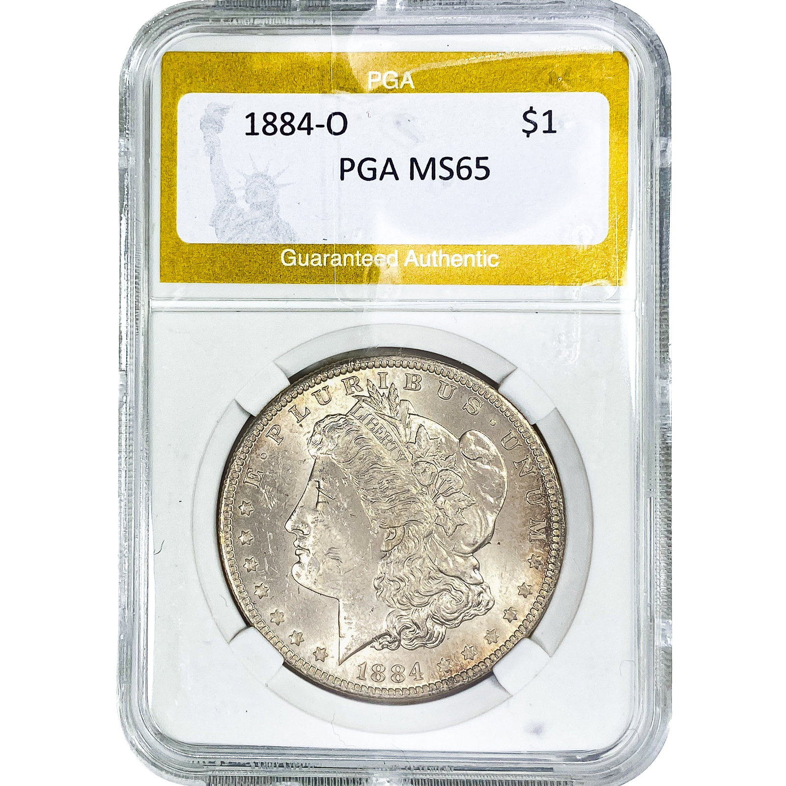 1884-O Morgan Silver Dollar PGA MS65: 1884-O Morgan Silver Dollar PGA MS65