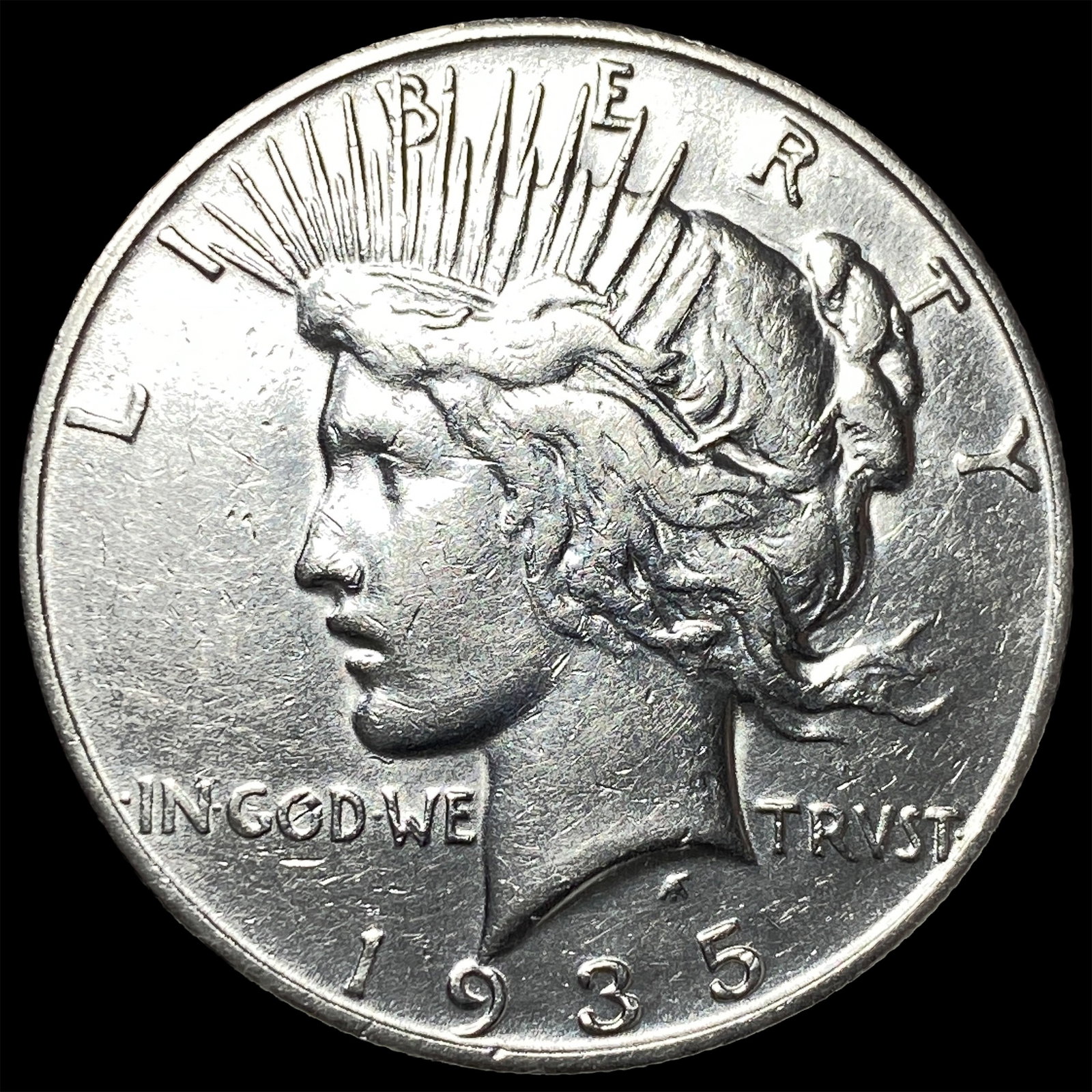 1935 Silver Peace Dollar ABOUT UNCIRCULATED: 1935 Silver Peace Dollar ABOUT UNCIRCULATED