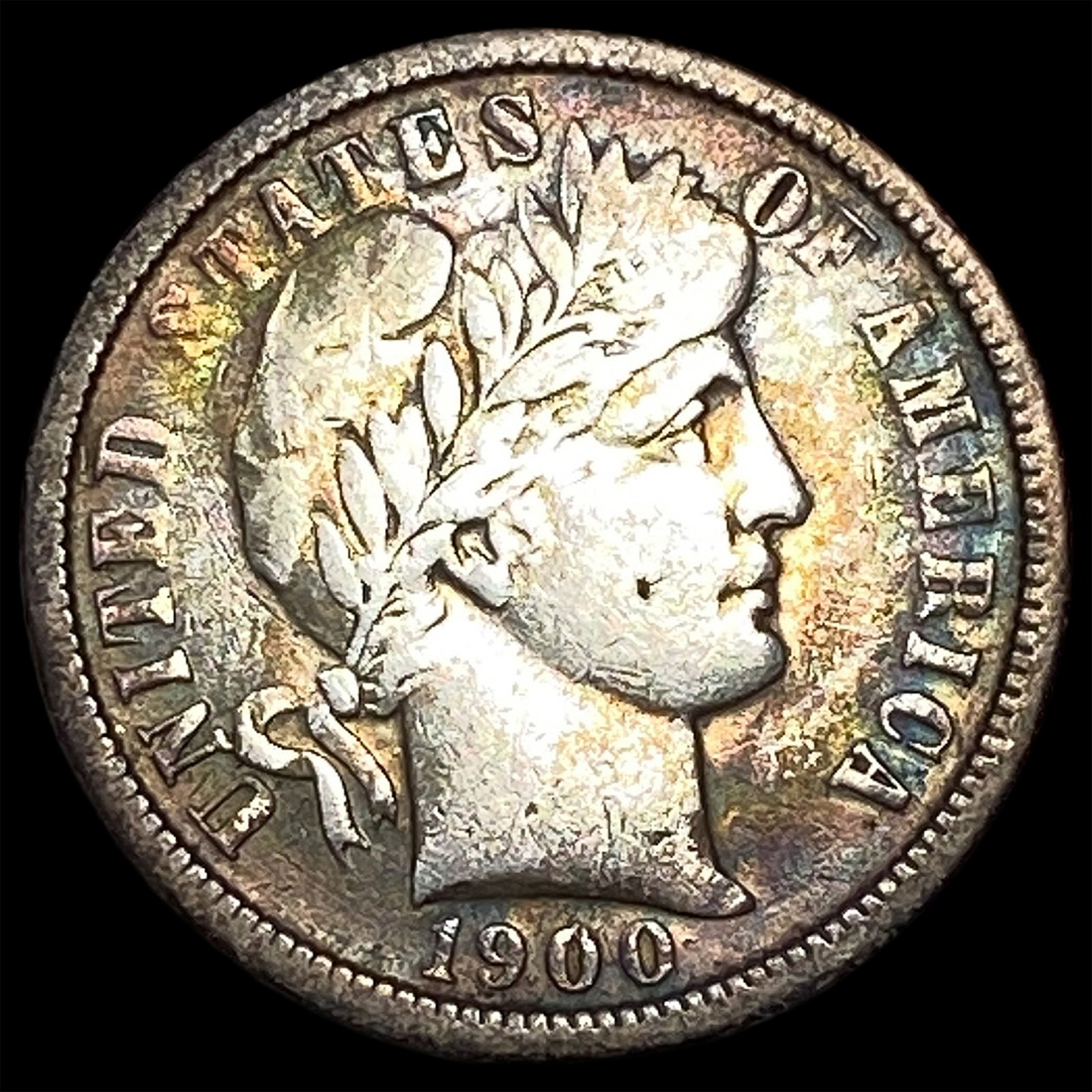 1900-O Silver Barber Dime ABOUT UNCIRCULATED (1 of 2)