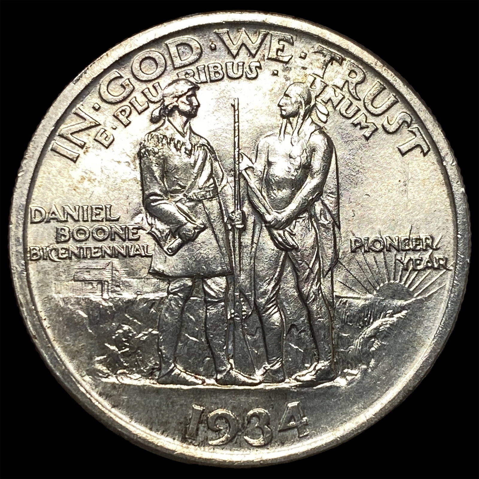 1934 Silver Daniel Boone Half Dollar CHOICE BU (1 of 2)