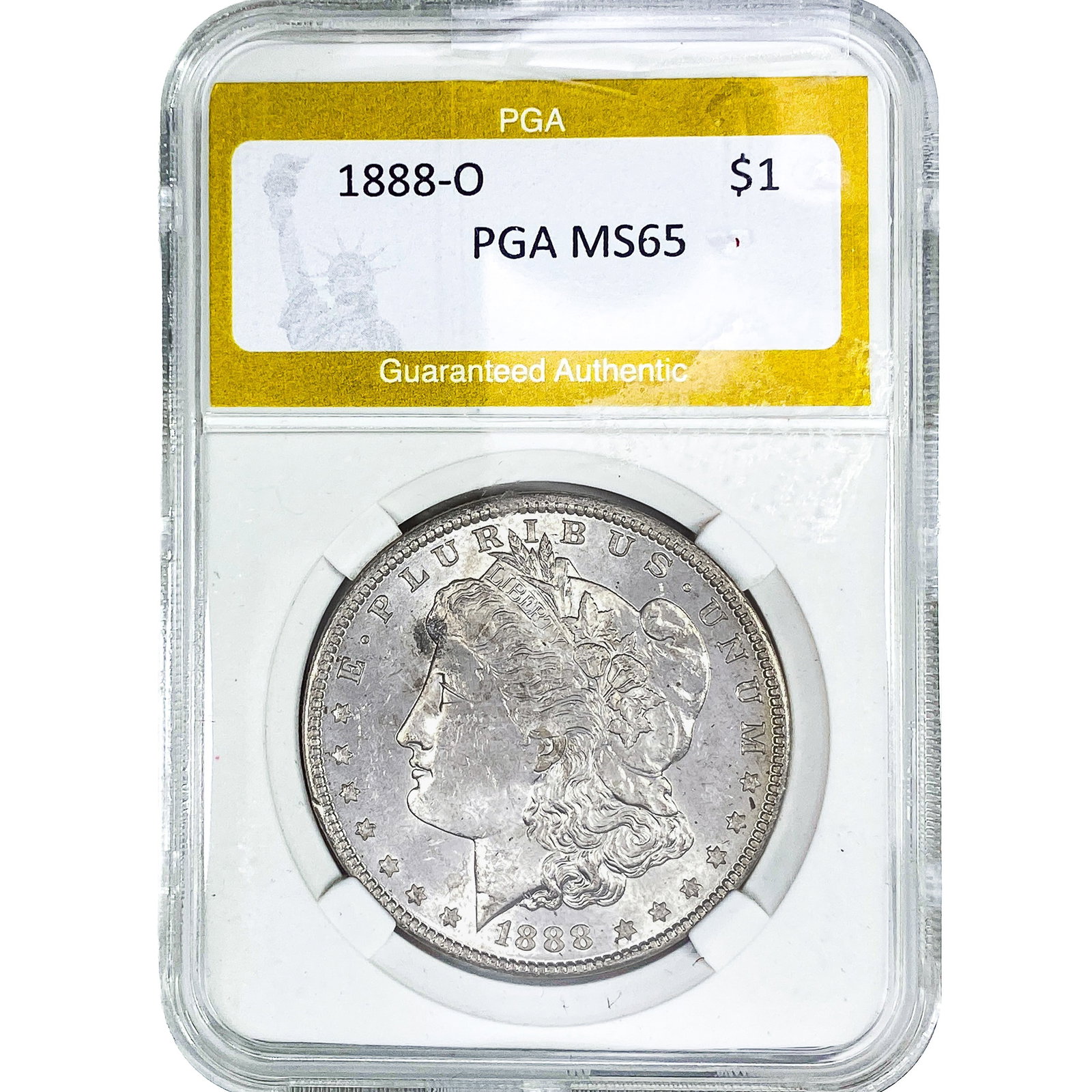 1888-O Morgan Silver Dollar PGA MS65: 1888-O Morgan Silver Dollar PGA MS65