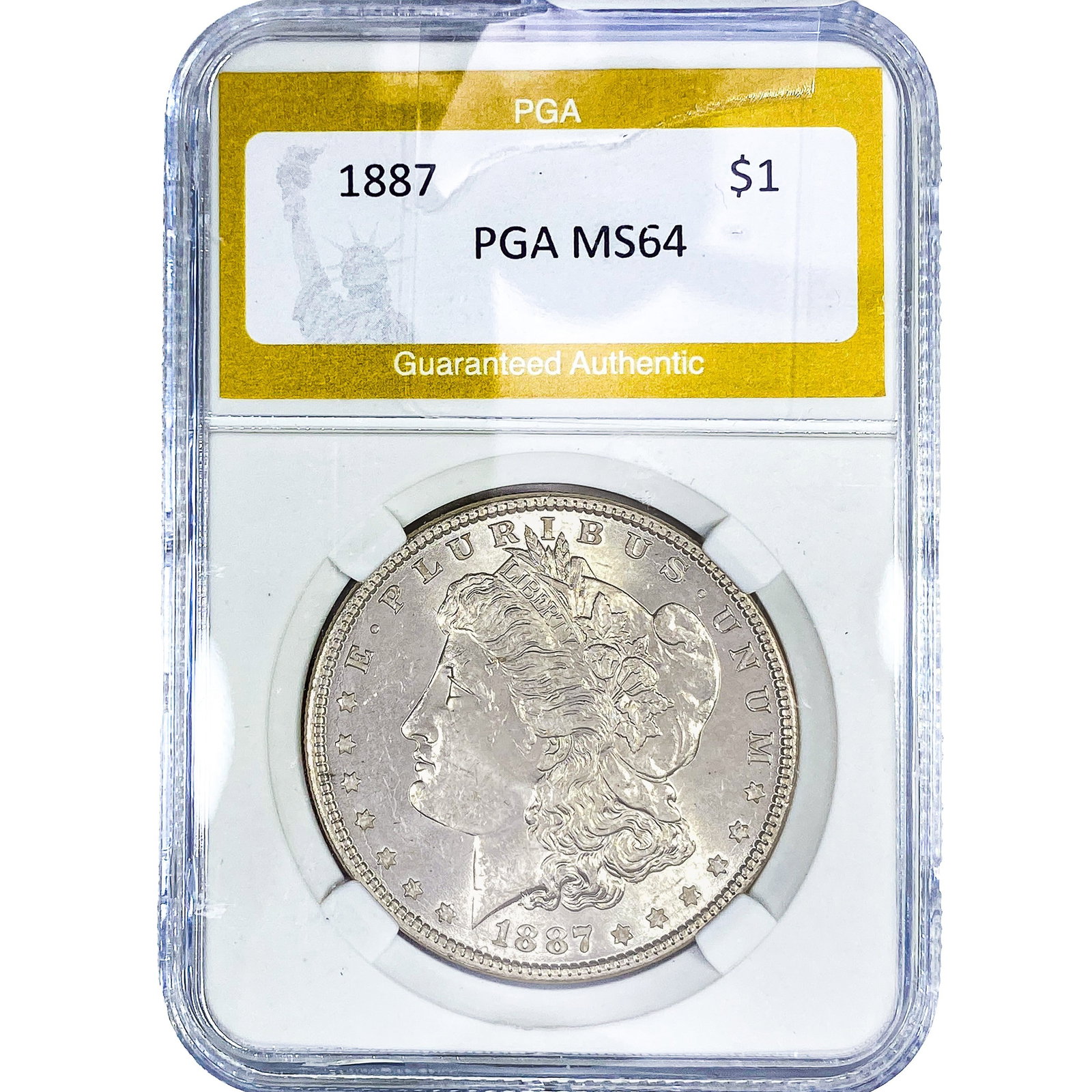 1887 Morgan Silver Dollar PGA MS64: 1887 Morgan Silver Dollar PGA MS64