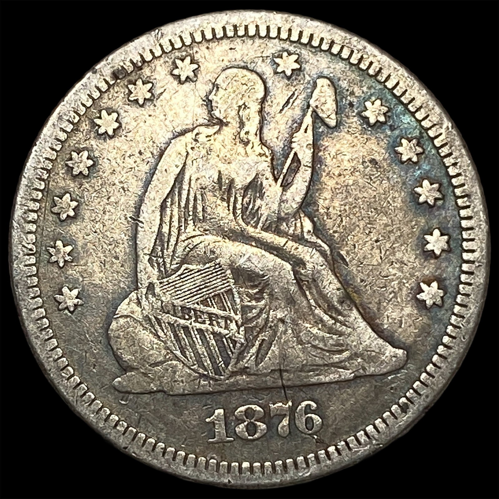 1876 Seated Liberty Quarter LIGHTLY CIRCULATED: 1876 Seated Liberty Quarter LIGHTLY CIRCULATED