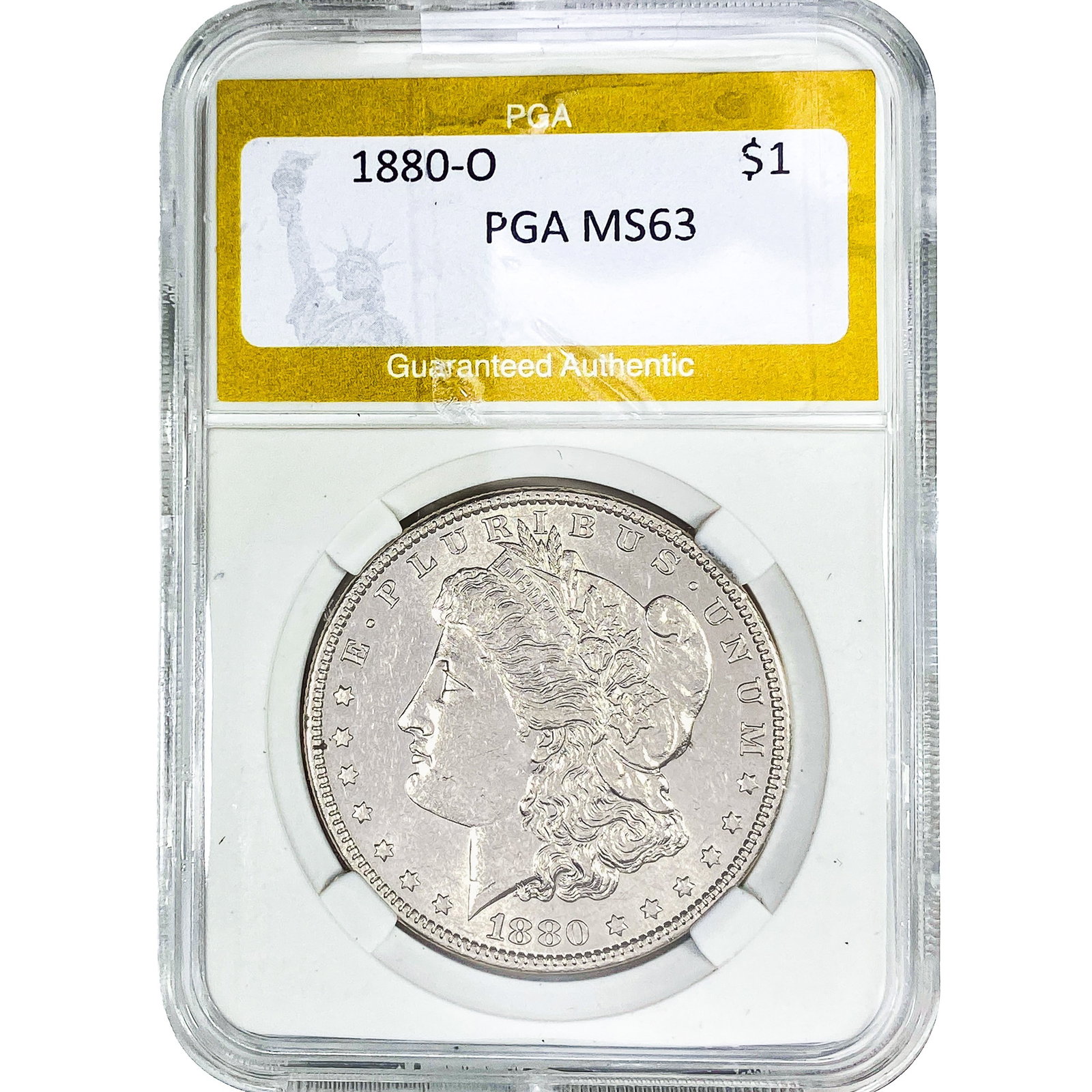 1880-O Morgan Silver Dollar PGA MS63: 1880-O Morgan Silver Dollar PGA MS63