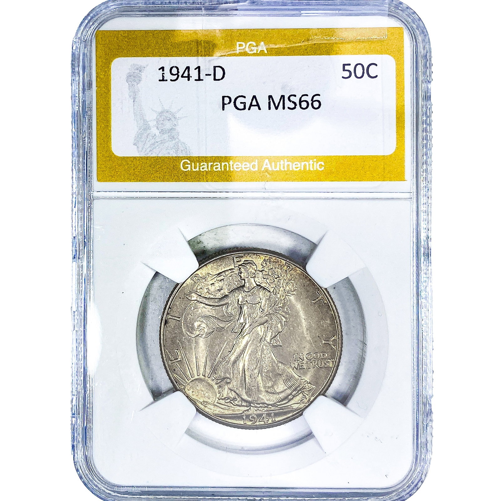 1941-D Walking Liberty Half Dollar PGA MS66 (1 of 2)
