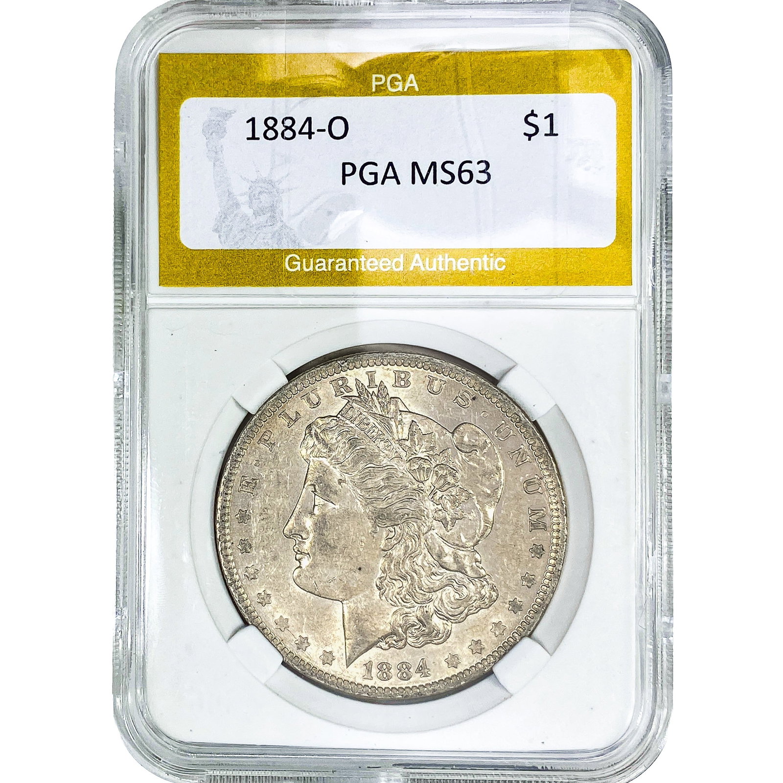 1884-O Morgan Silver Dollar PGA MS63: 1884-O Morgan Silver Dollar PGA MS63