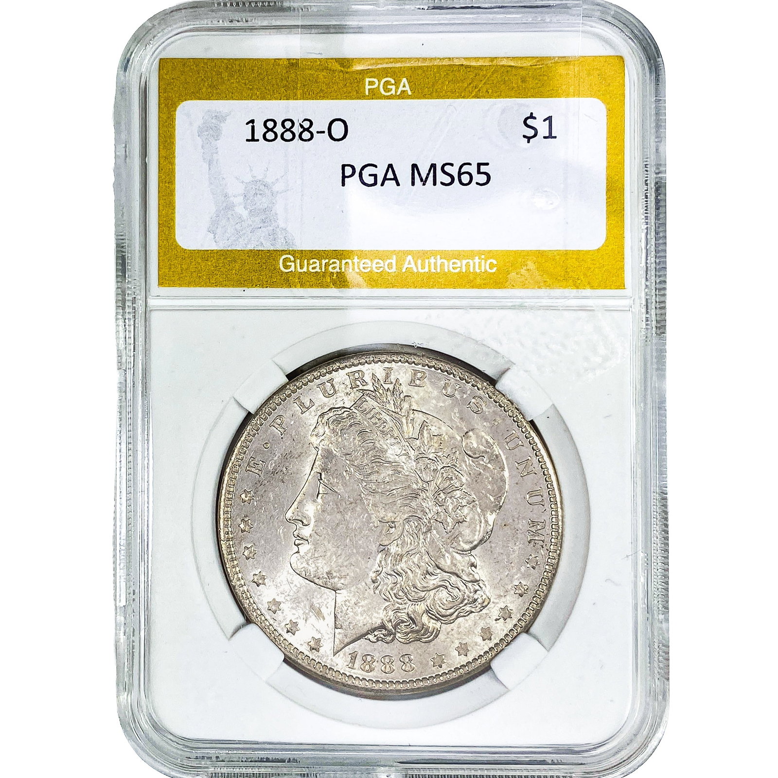 1888-O Morgan Silver Dollar PGA MS65: 1888-O Morgan Silver Dollar PGA MS65