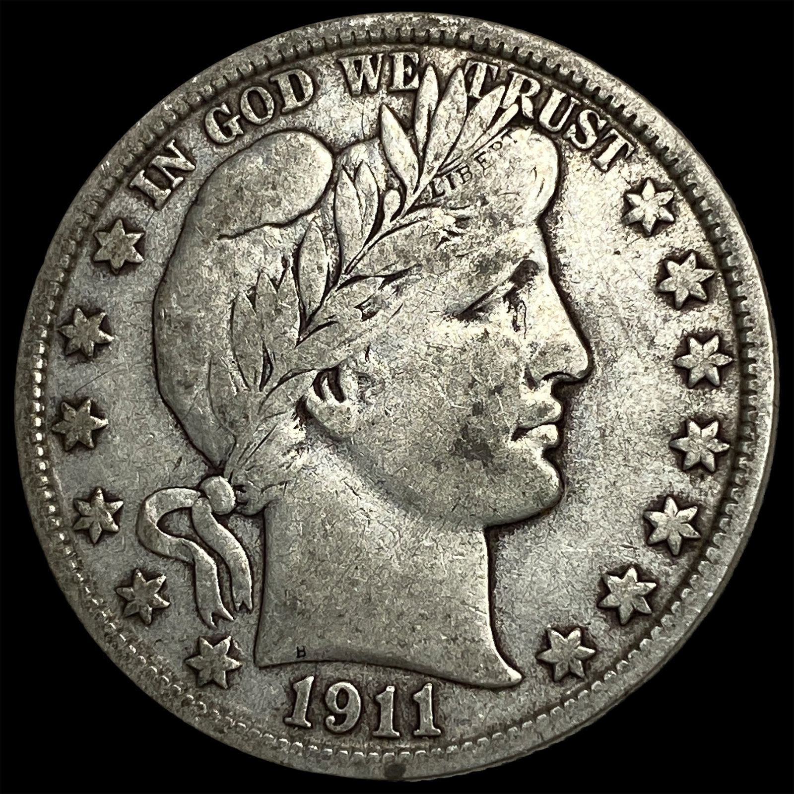 1911-S Silver Barber Half Dollar ABOUT UNCIRCULATED: 1911-S Silver Barber Half Dollar ABOUT UNCIRCULATED