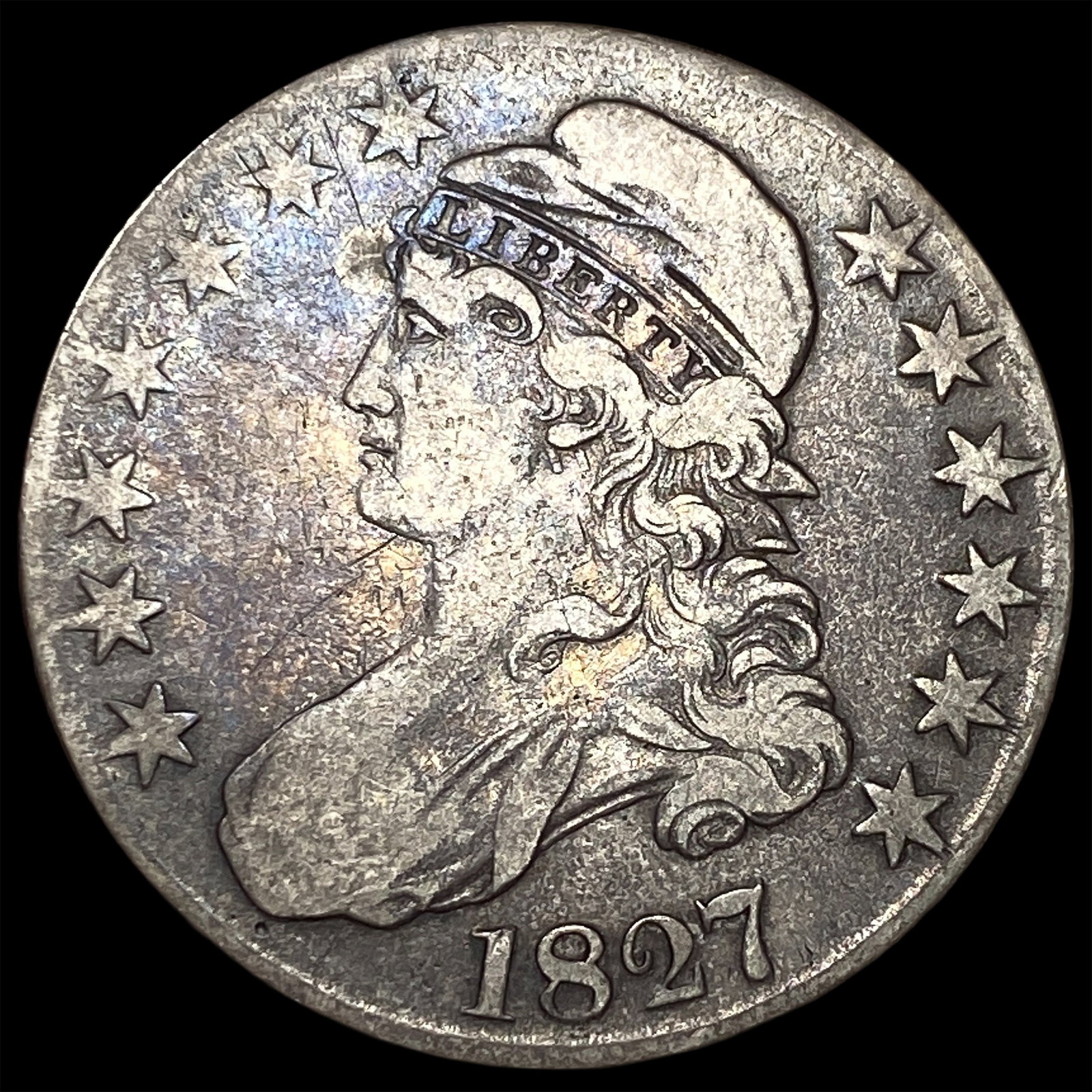 1827 Capped Bust Half Dollar NEARLY UNCIRCULATED (1 of 2)