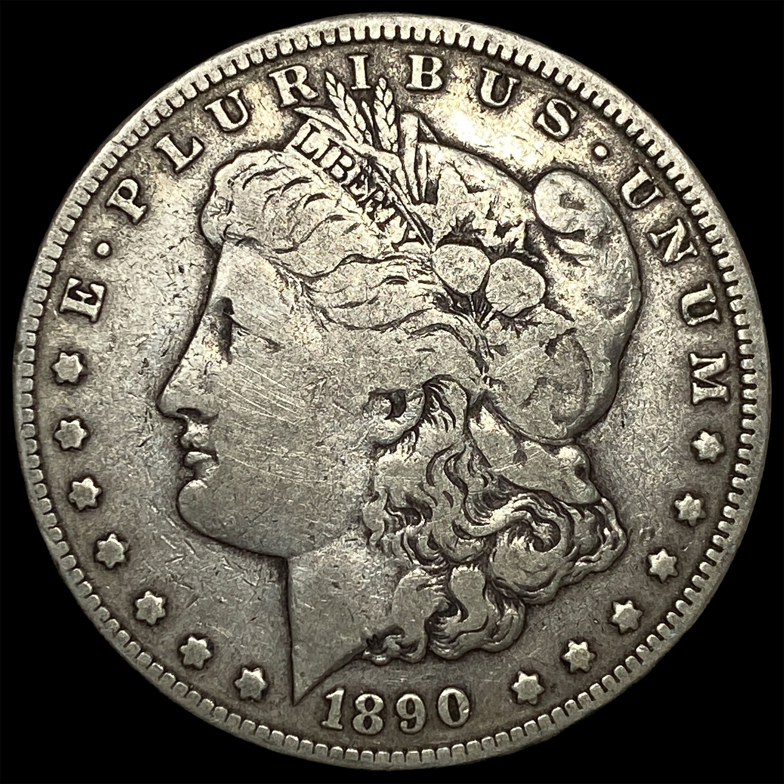 1890-CC Silver Morgan Dollar LIGHTLY CIRCULATED: 1890-CC Silver Morgan Dollar LIGHTLY CIRCULATED
