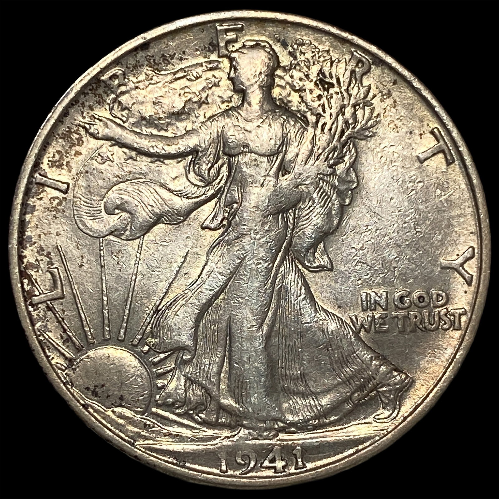 1941-S Silver Walking Liberty Half Dollar CHOICE AU: 1941-S Silver Walking Liberty Half Dollar CHOICE AU
