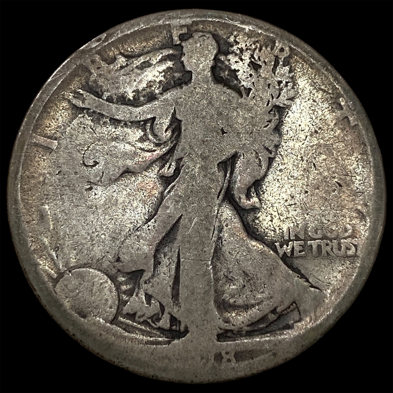 1918-S Silver Walking Liberty Half Dollar NICELY CIRCULATED: 1918-S Silver Walking Liberty Half Dollar NICELY CIRCULATED