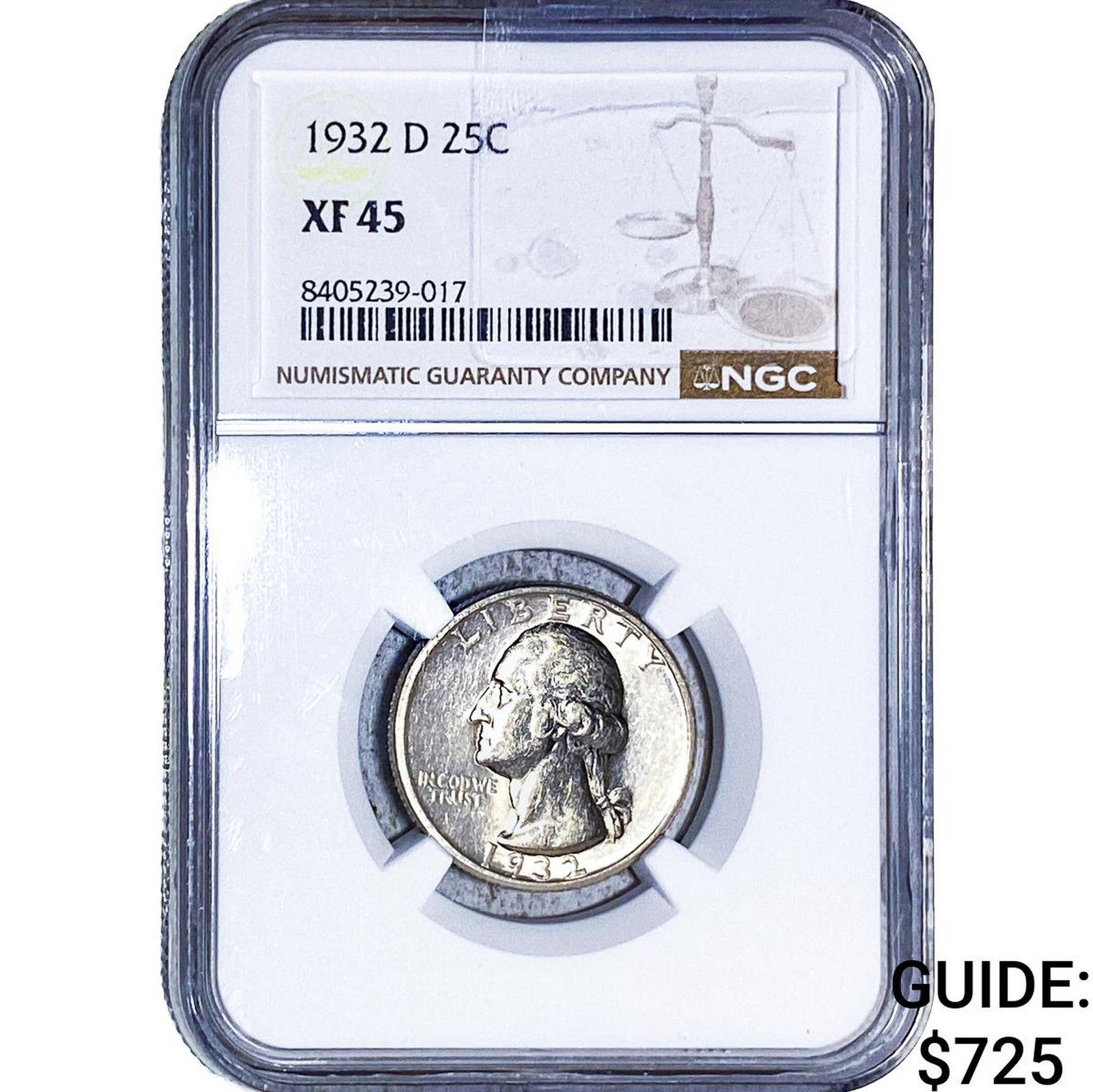 1932-D Washington Silver Quarter NGC XF45 (1 of 2)