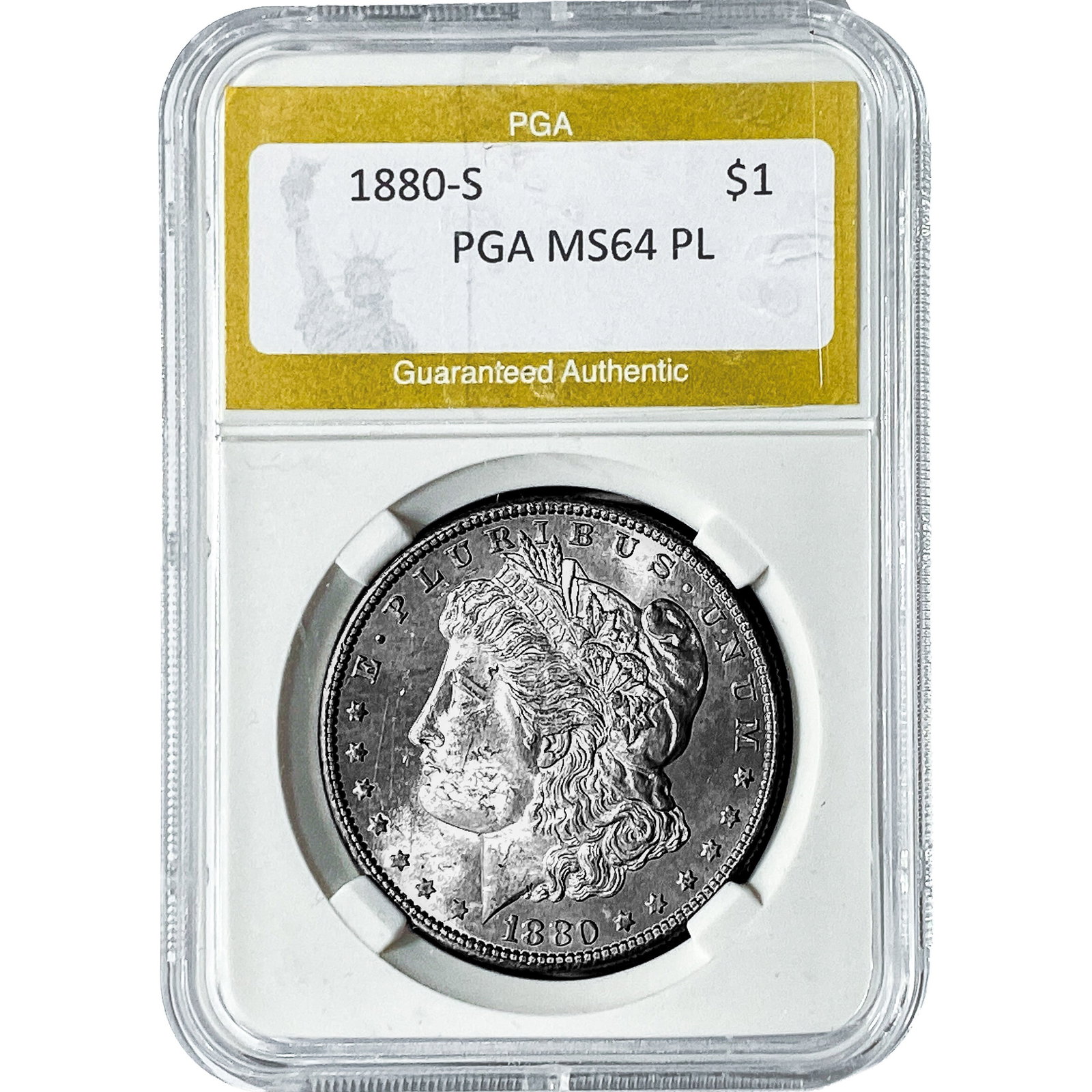 1880-S Morgan Silver Dollar PGA MS64 PL (1 of 2)