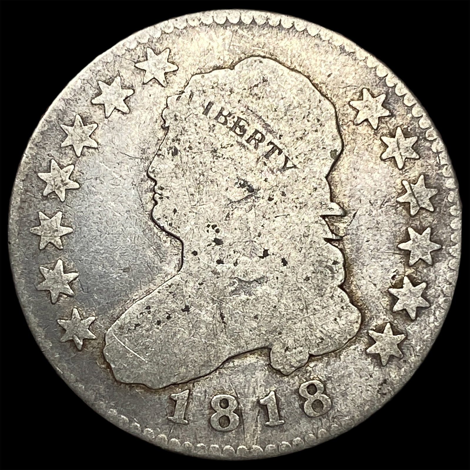 1818 Capped Bust Quarter LIGHTLY CIRCULATED (1 of 2)