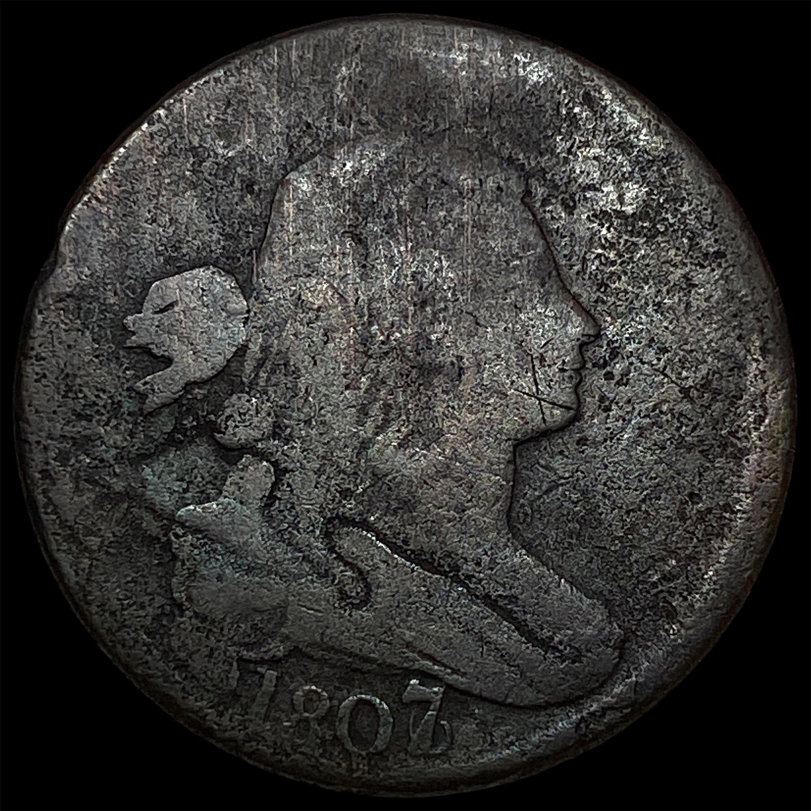 1807 Draped Bust Large Cent HIGH GRADE: 1807 Draped Bust Large Cent HIGH GRADE