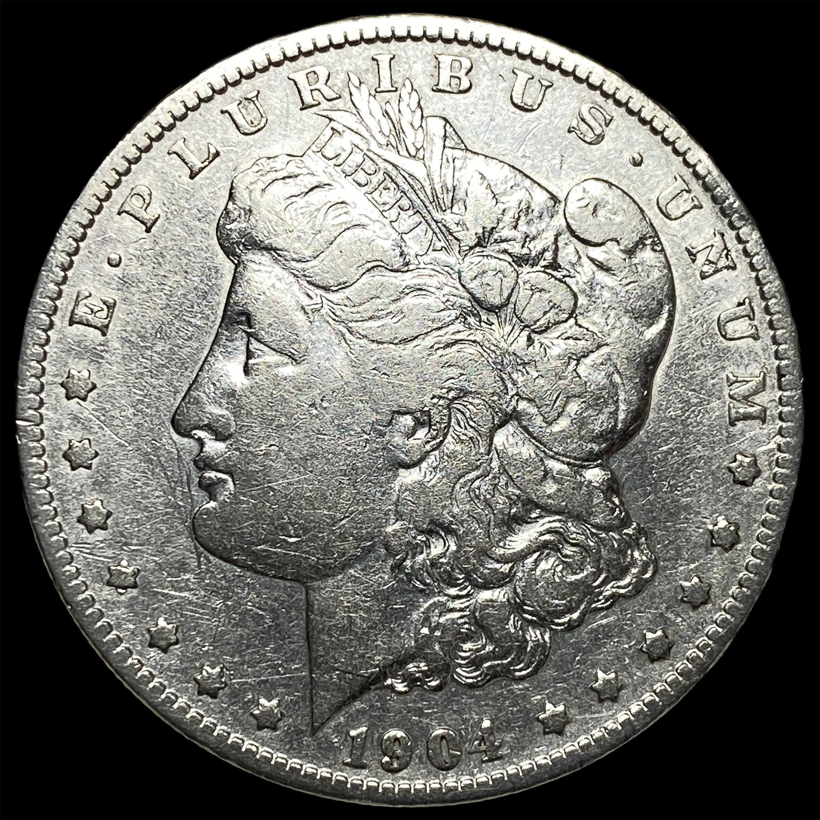 1904-S Silver Morgan Dollar ABOUT UNCIRCULATED: 1904-S Silver Morgan Dollar ABOUT UNCIRCULATED