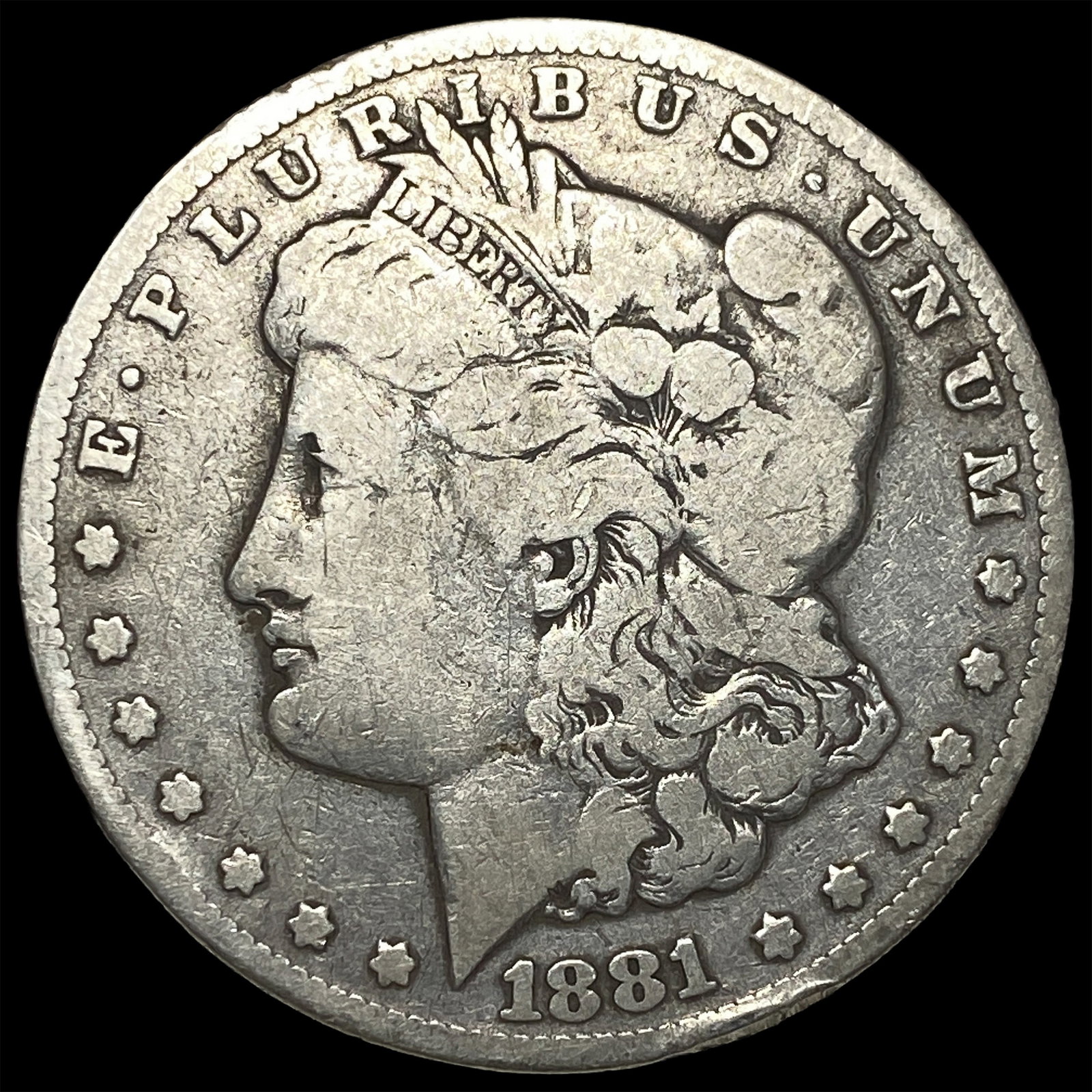 1881-CC Silver Morgan Dollar LIGHTLY CIRCULATED: 1881-CC Silver Morgan Dollar LIGHTLY CIRCULATED