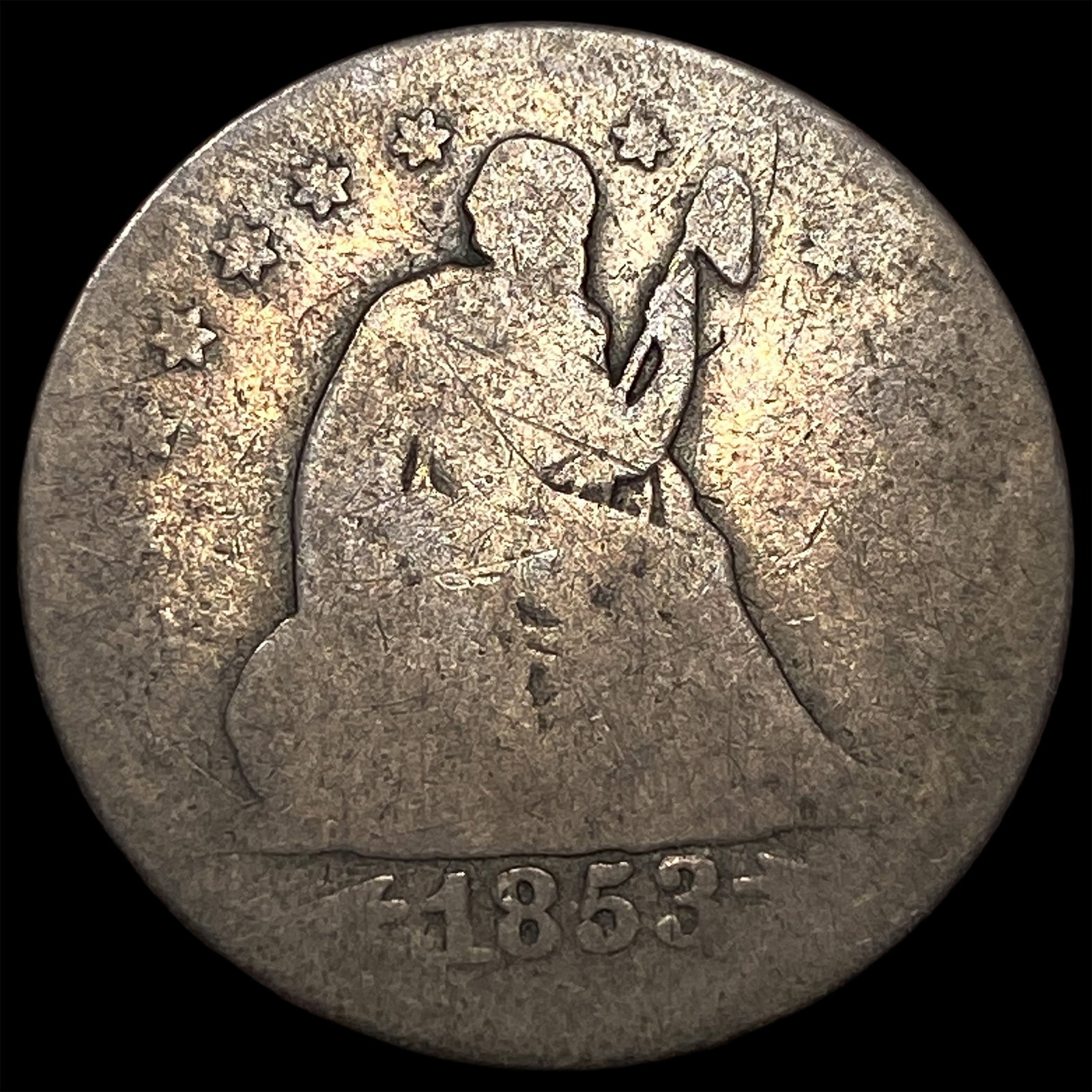 1853 Arrows Seated Liberty Quarter LIGHTLY CIRCULATED: 1853 Arrows Seated Liberty Quarter LIGHTLY CIRCULATED