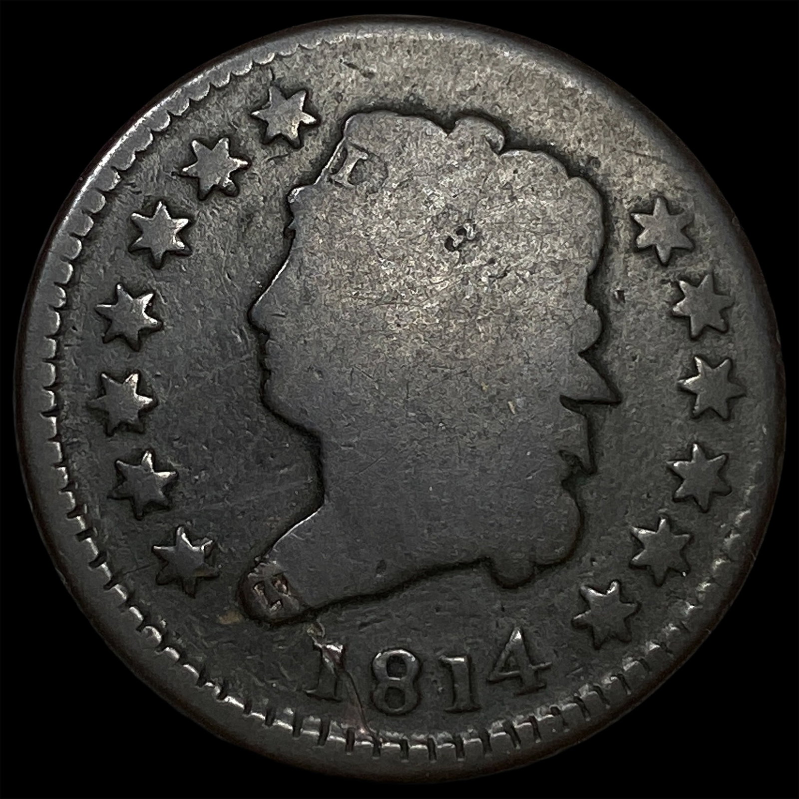 1814 Classic Head Large Cent NICELY CIRCULATED (1 of 2)