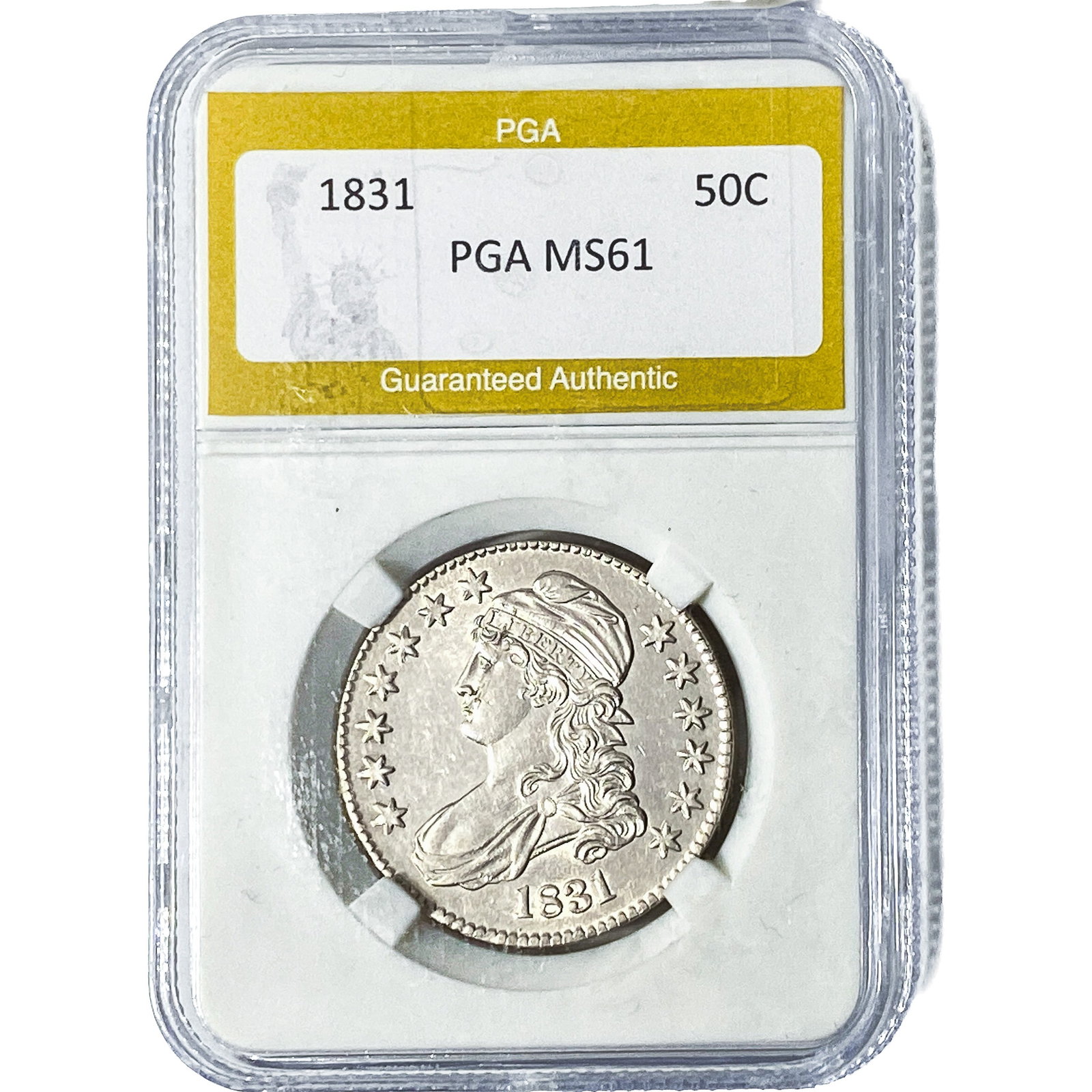 1831 Capped Bust Half Dollar PGA MS61 (1 of 2)