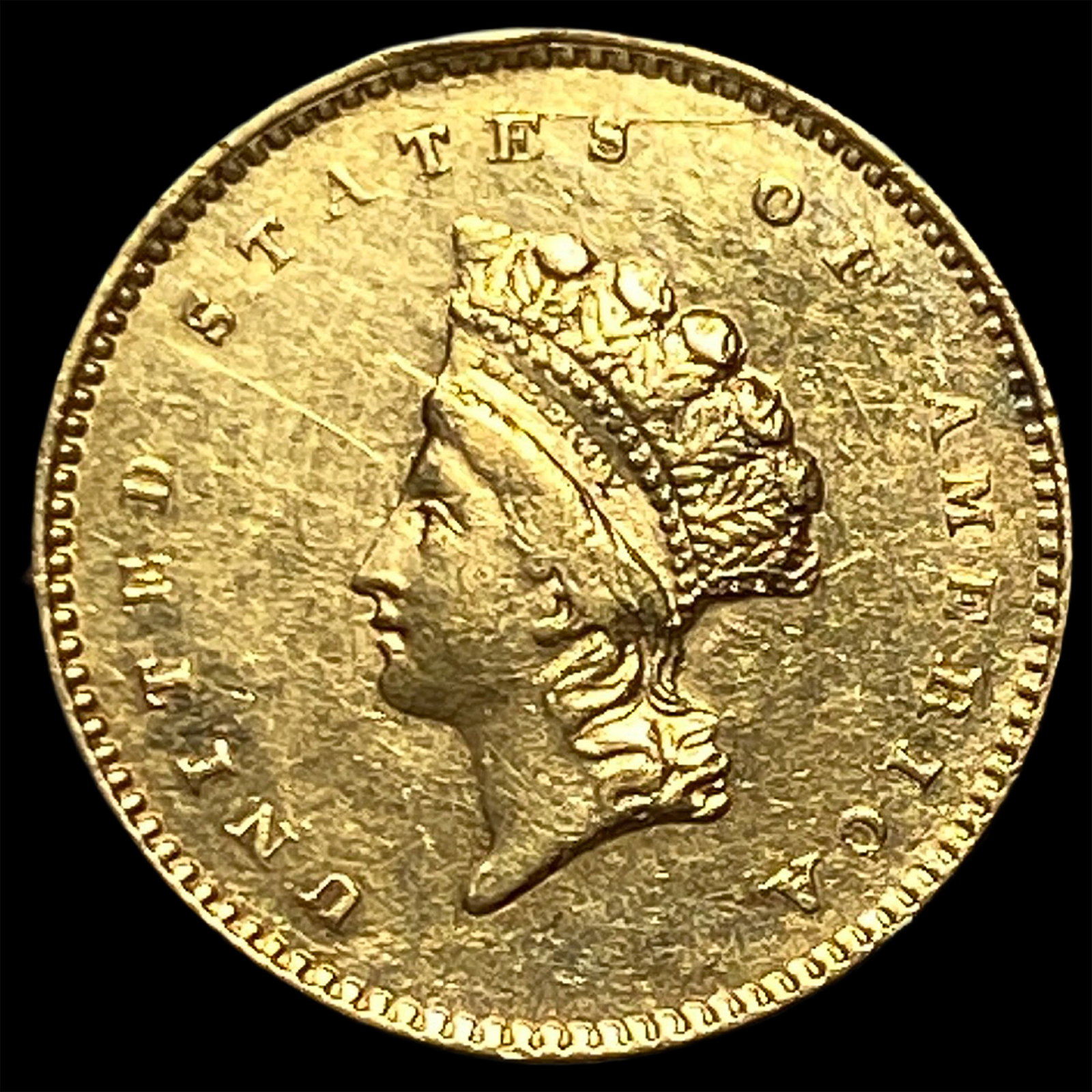 1854 Gold $1 Indian Head Type 2 UNCIRCULATED (1 of 2)