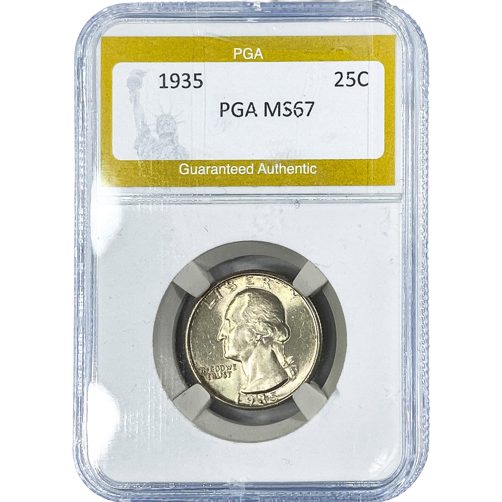 1935 Washington Silver Quarter PGA MS67: 1935 Washington Silver Quarter PGA MS67