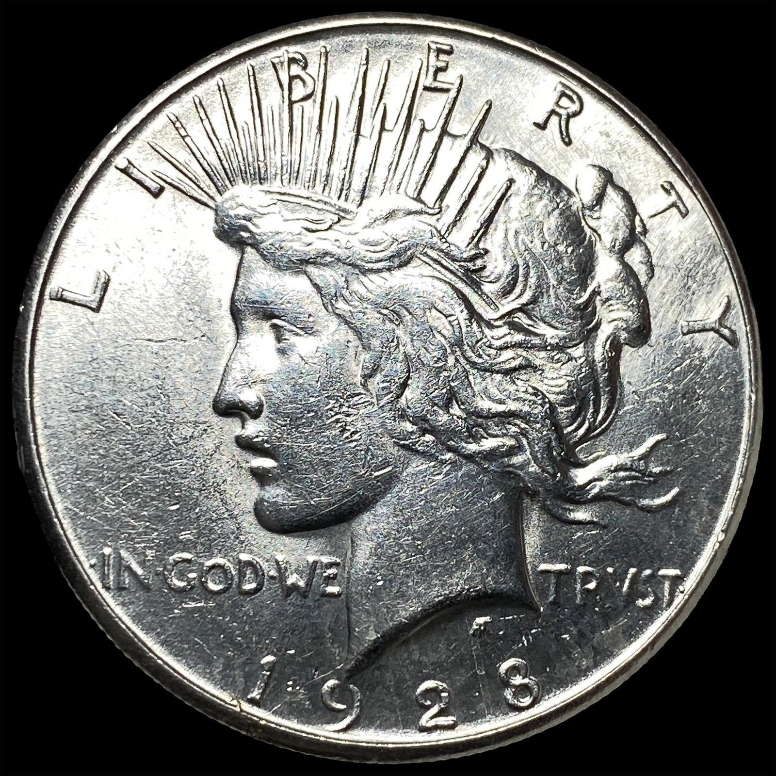 1928-S Silver Peace Dollar CLOSELY UNCIRCULATED: 1928-S Silver Peace Dollar CLOSELY UNCIRCULATED