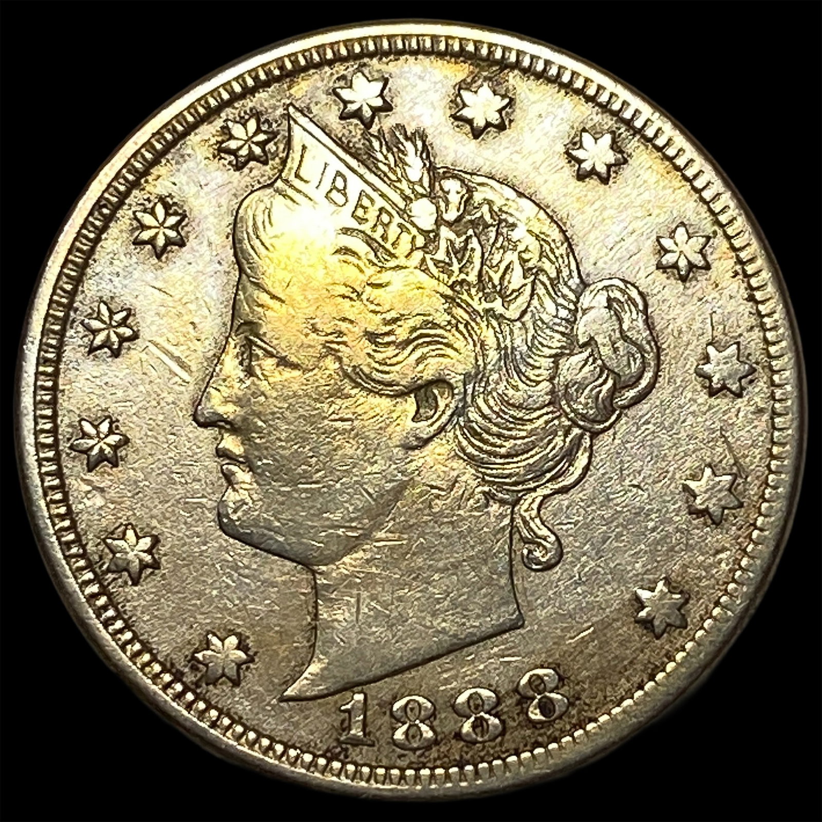 1888 Liberty Head Nickel NEARLY UNCIRCULATED: 1888 Liberty Head Nickel NEARLY UNCIRCULATED
