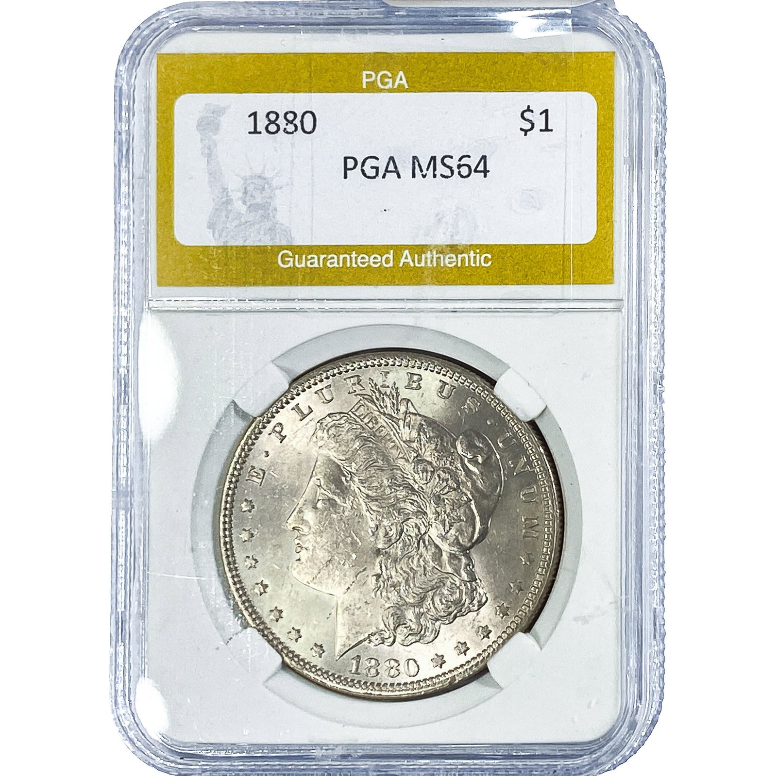 1880 Morgan Silver Dollar PGA MS64: 1880 Morgan Silver Dollar PGA MS64