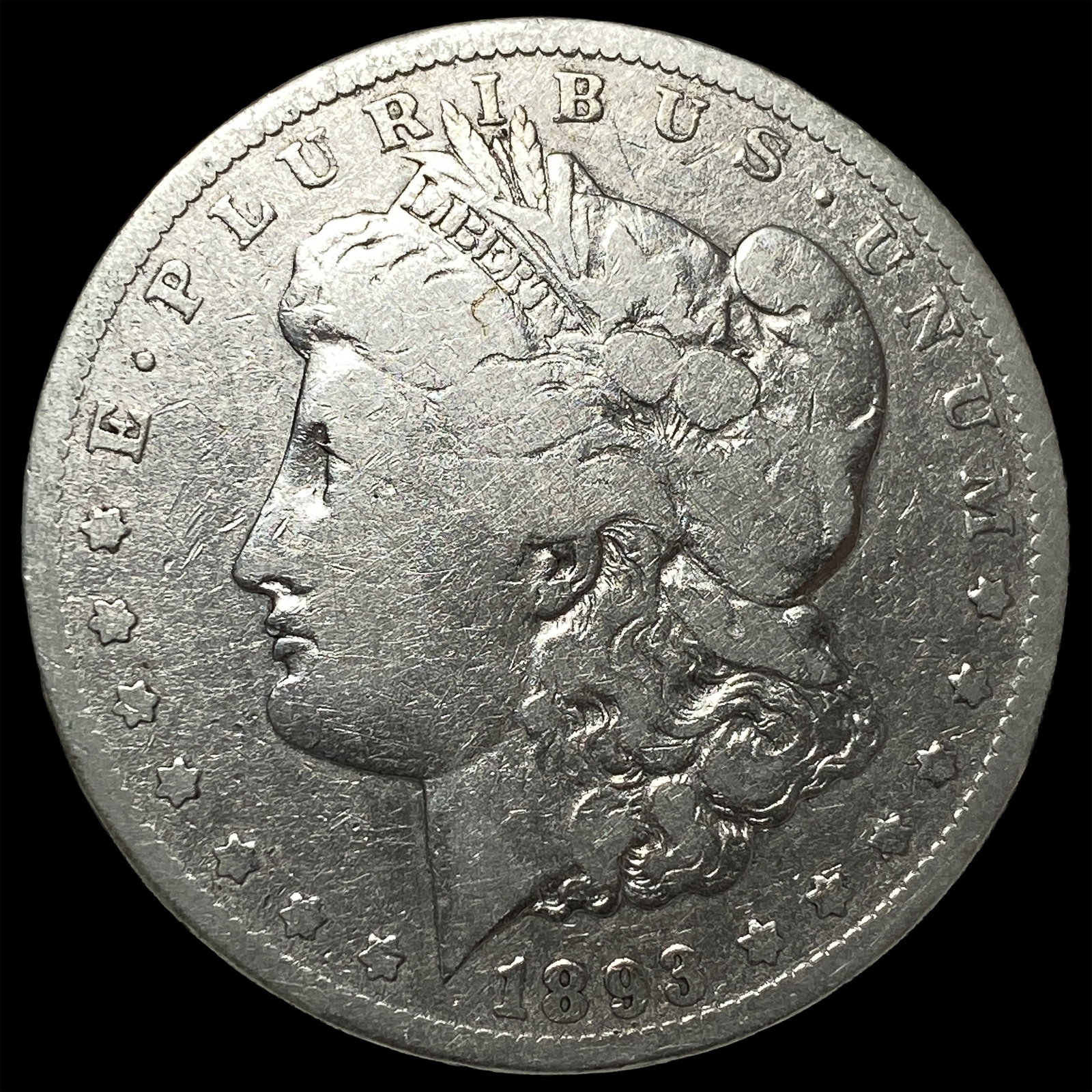 1893-CC Silver Morgan Dollar LIGHTLY CIRCULATED: 1893-CC Silver Morgan Dollar LIGHTLY CIRCULATED