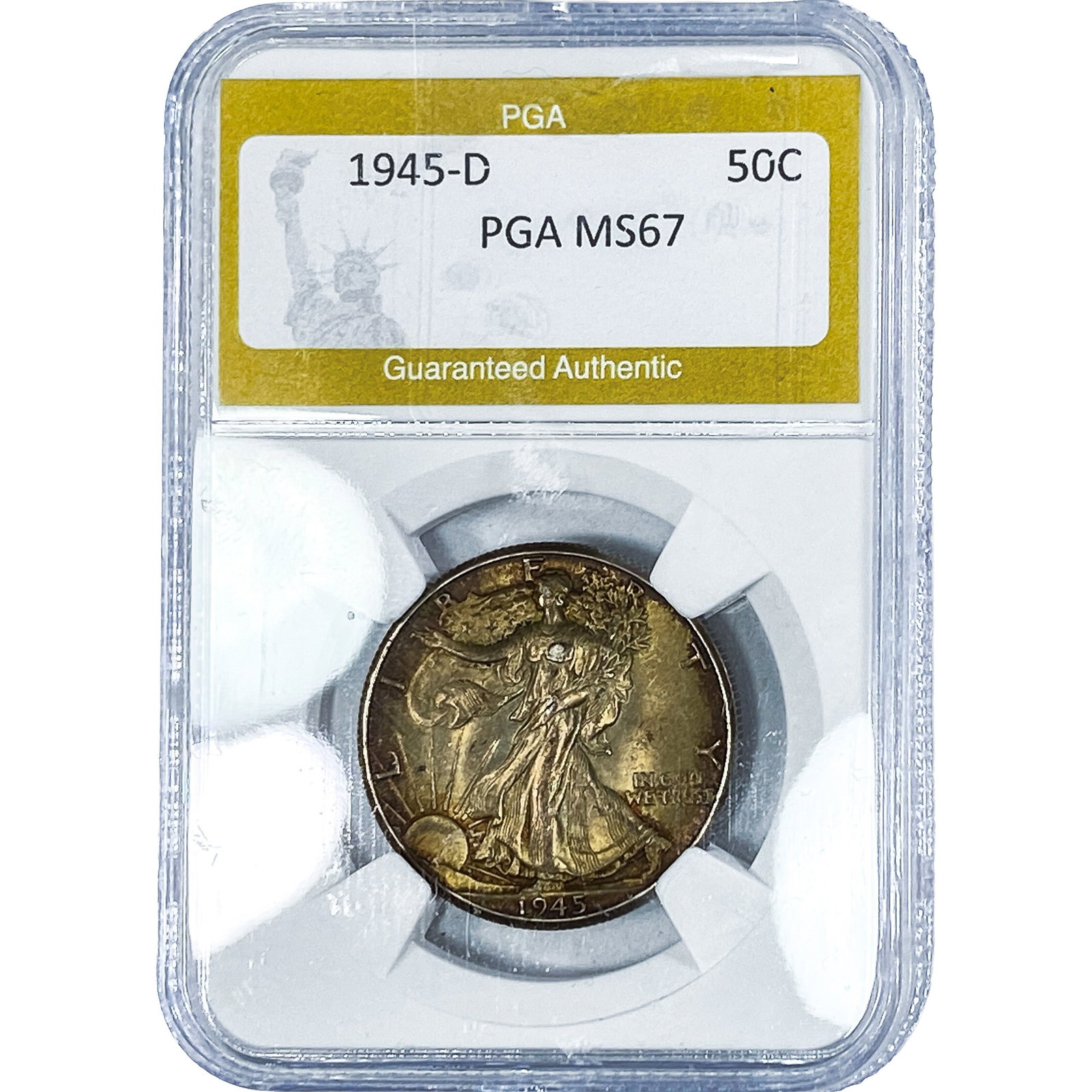 1945-D Walking Liberty Half Dollar PGA MS67 (1 of 2)