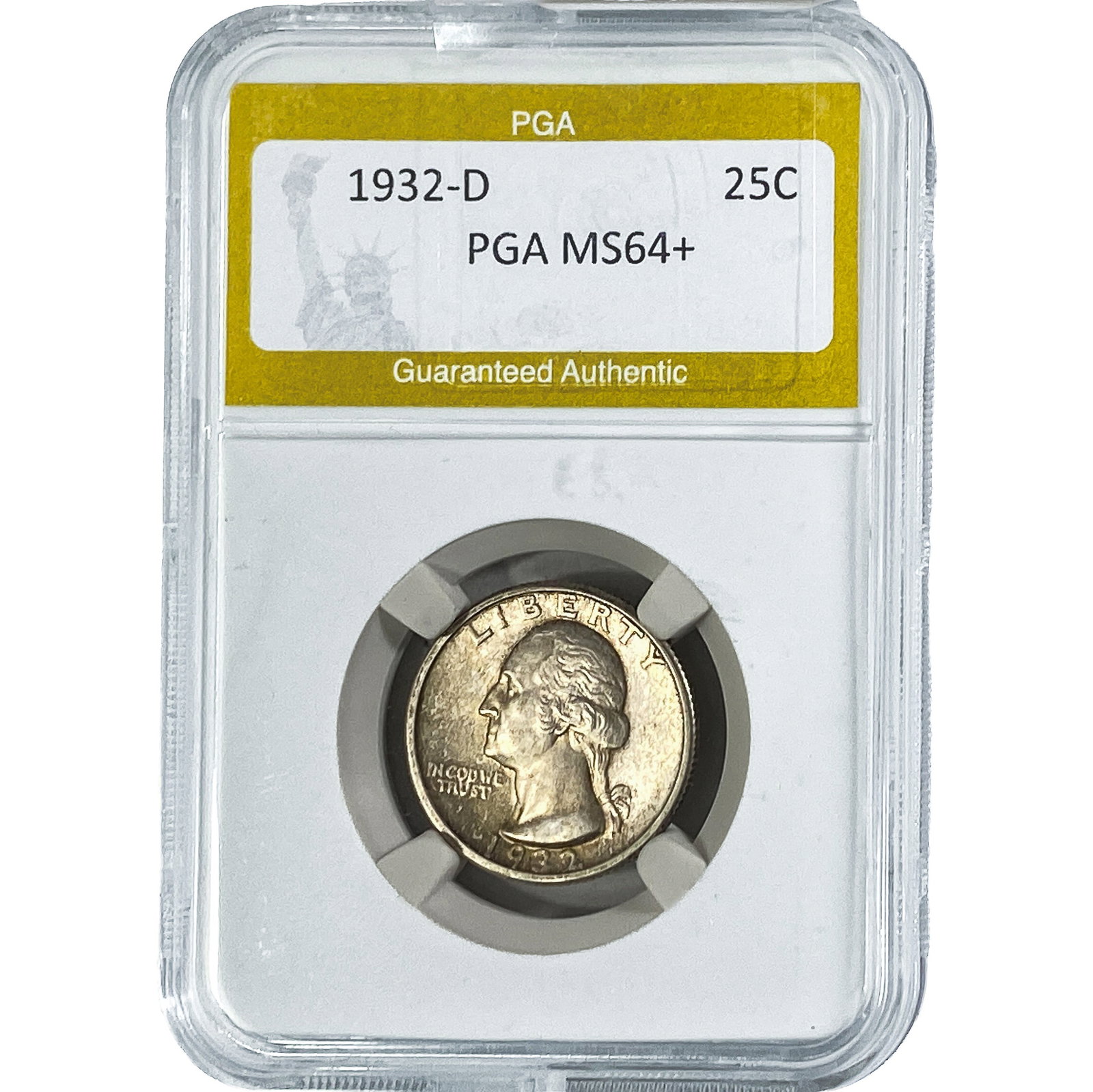 1932-D Washington Silver Quarter PGA MS64+: 1932-D Washington Silver Quarter PGA MS64+