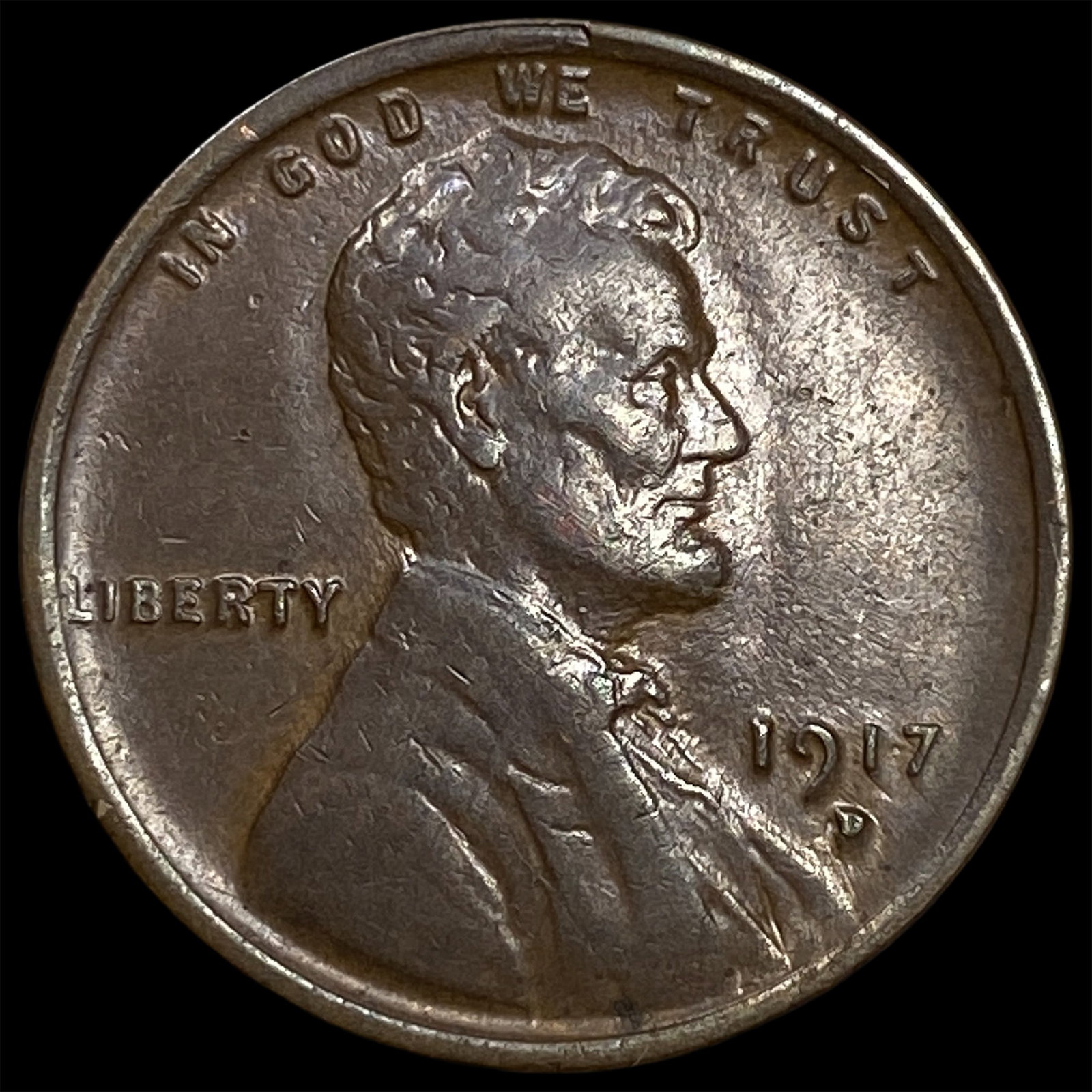 1917-D Bronze Lincoln Wheat Cent UNCIRCULATED (1 of 2)