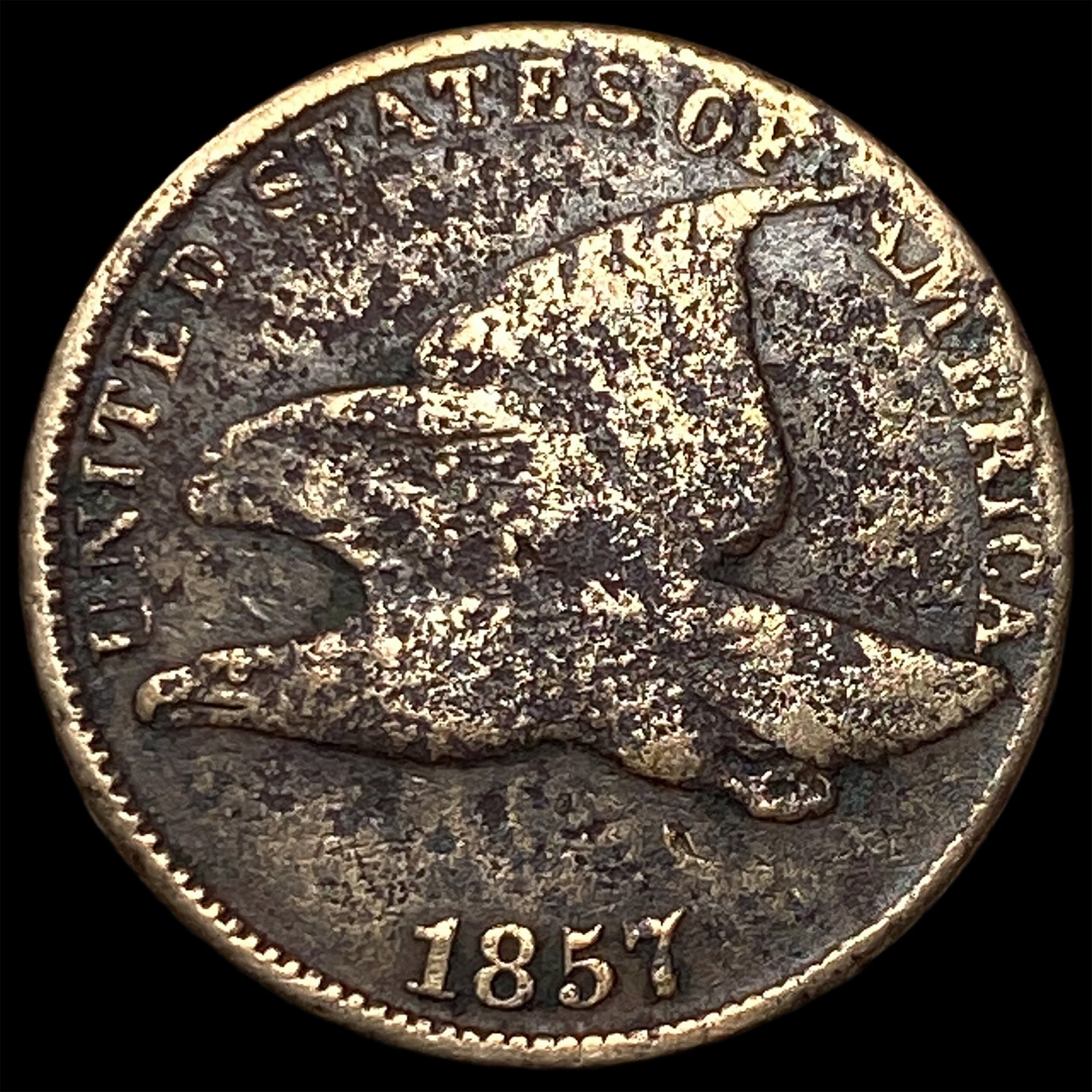 1857 Copper-Nickel Flying Eagle Cent LIGHTLY CIRCULATED: 1857 Copper-Nickel Flying Eagle Cent LIGHTLY CIRCULATED