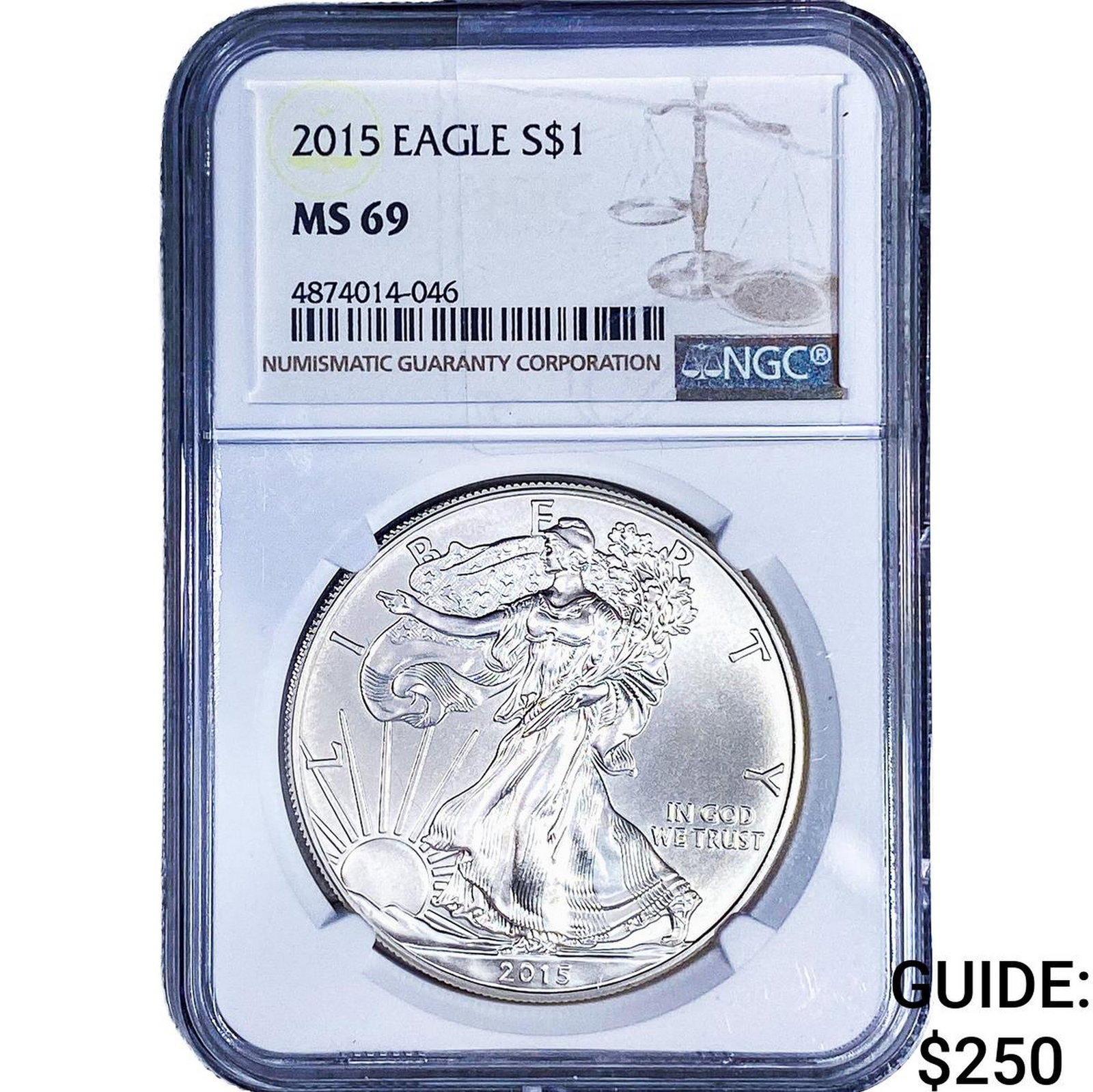 2015 Silver Eagle NGC MS69 (1 of 2)