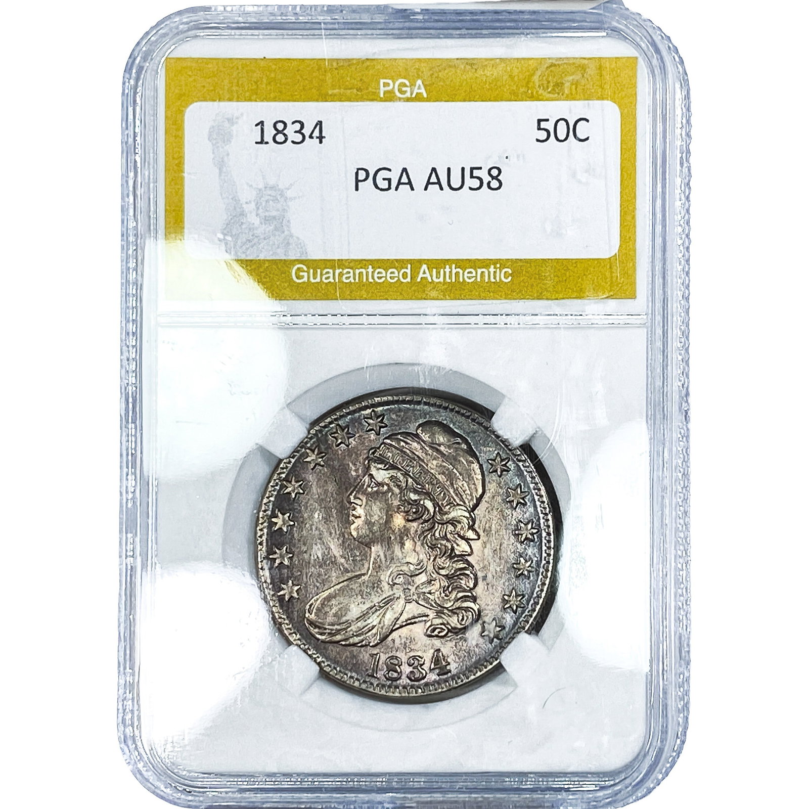 1834 Capped Bust Half Dollar PGA AU58 (1 of 2)