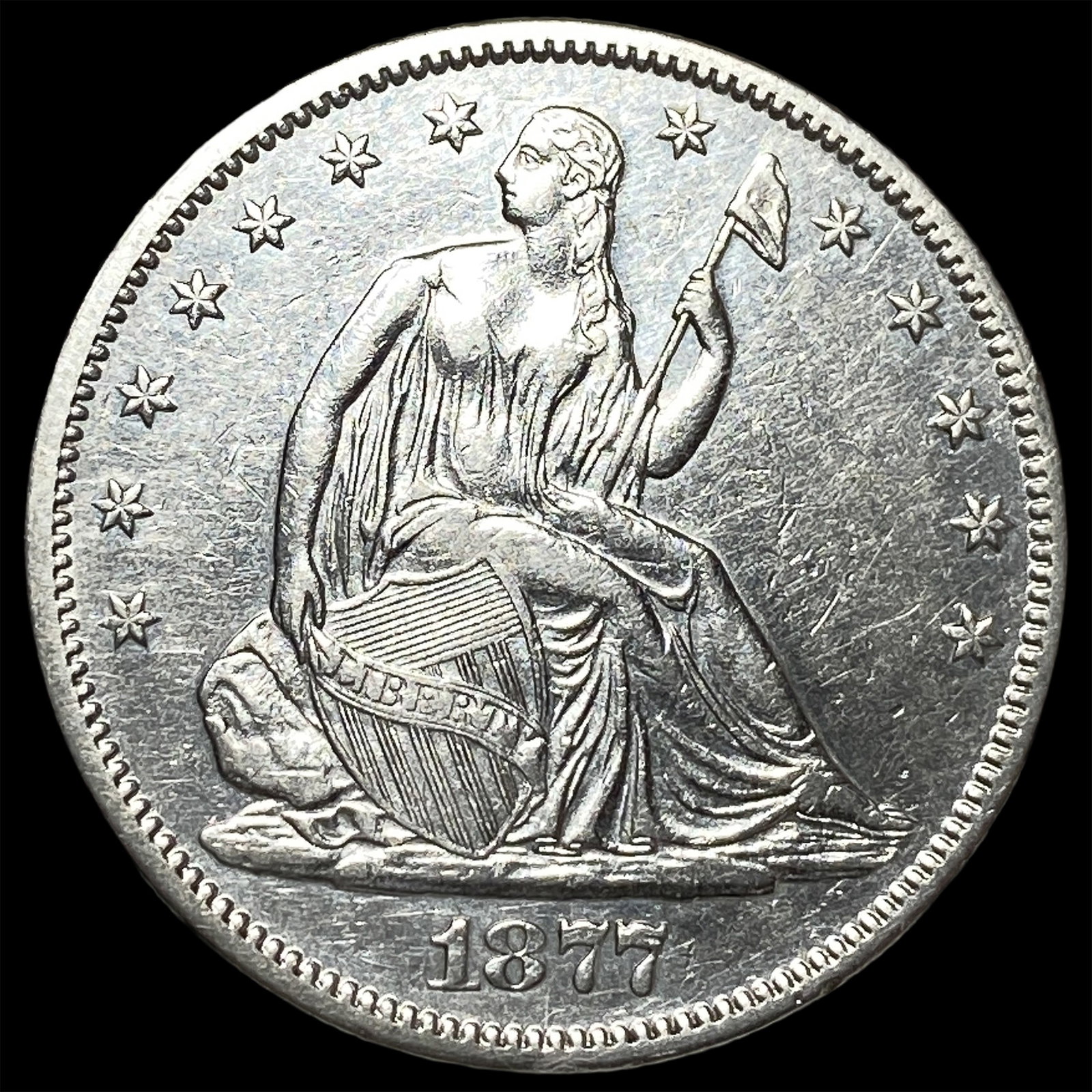 1877 Seated Liberty Half Dollar UNCIRCULATED: 1877 Seated Liberty Half Dollar UNCIRCULATED