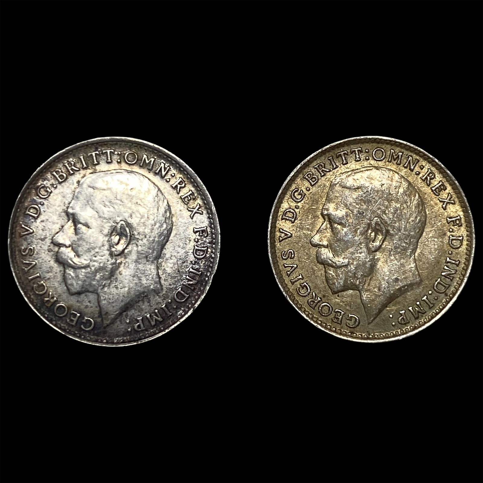 1925, 1917 Silver Threepence UNCIRCULATED (1 of 2)
