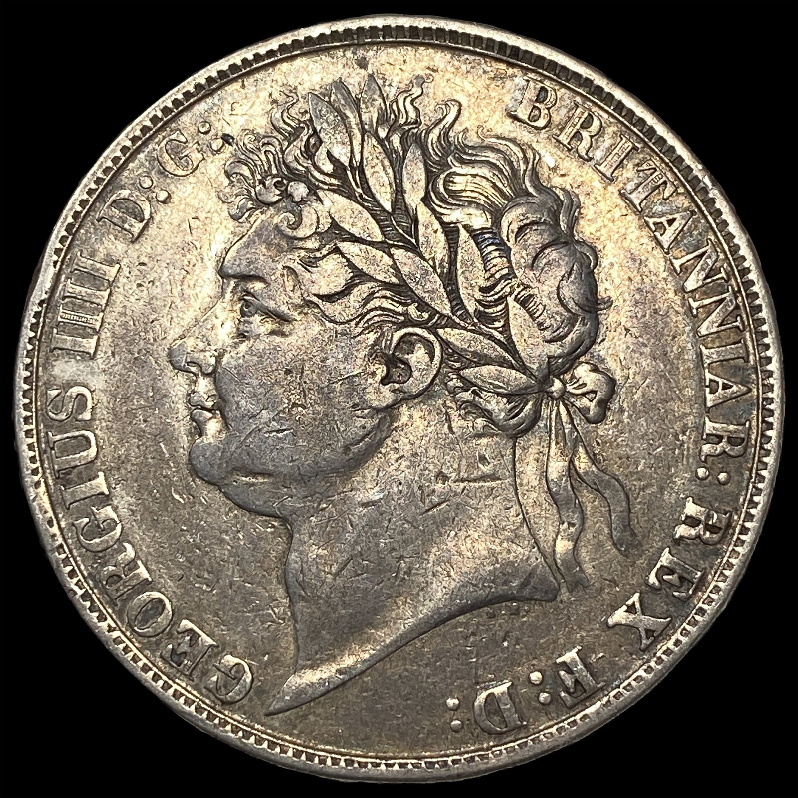 1821 Silver Crown George IV Great Britain LIGHTLY CIRCULATED: 1821 Silver Crown George IV Great Britain LIGHTLY CIRCULATED